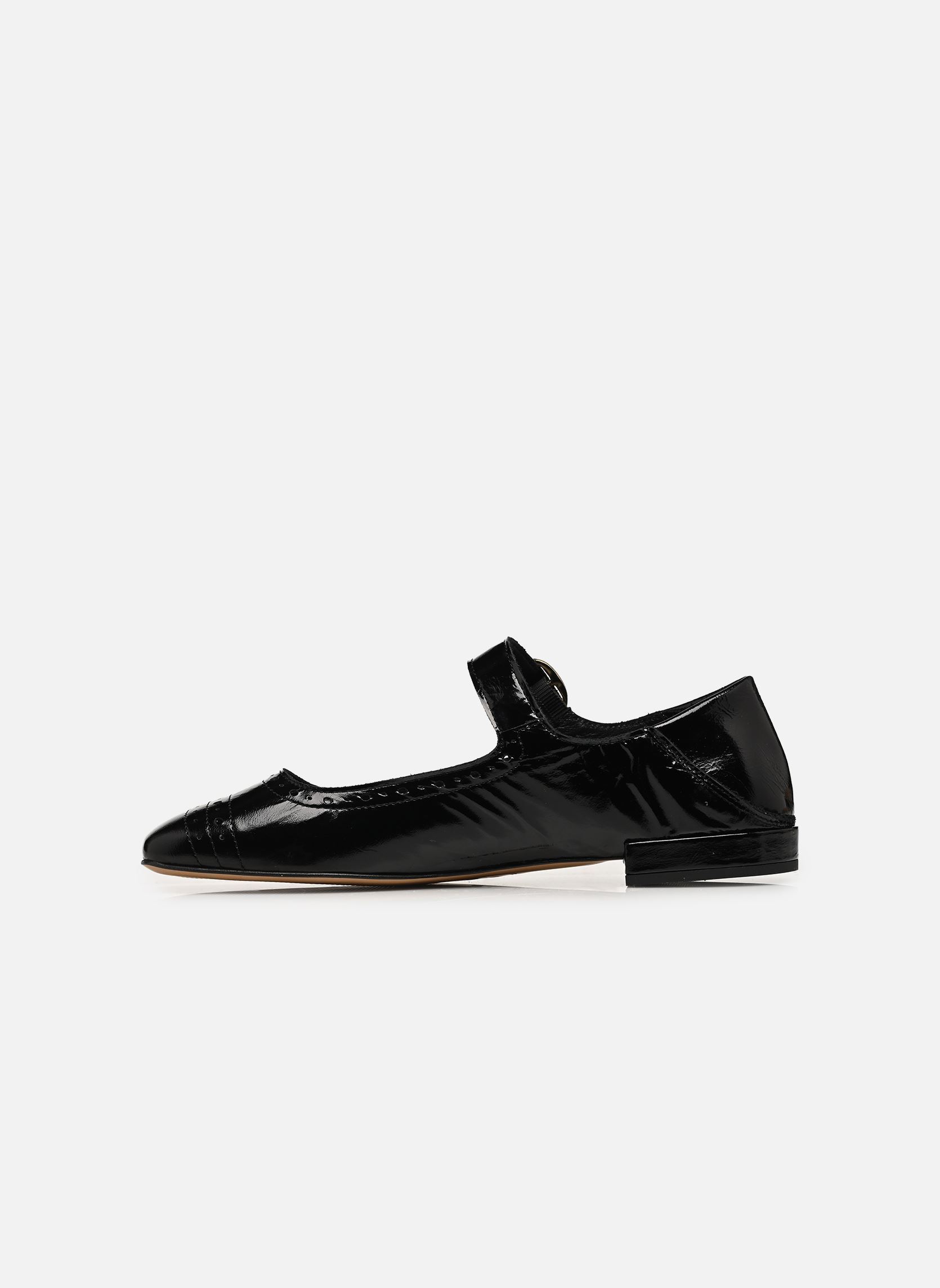 Klassische Ballerinas LALI damen schwarz Odaje Klassische Ballerinas LALI damen schwarz Cuir plissé verni noir