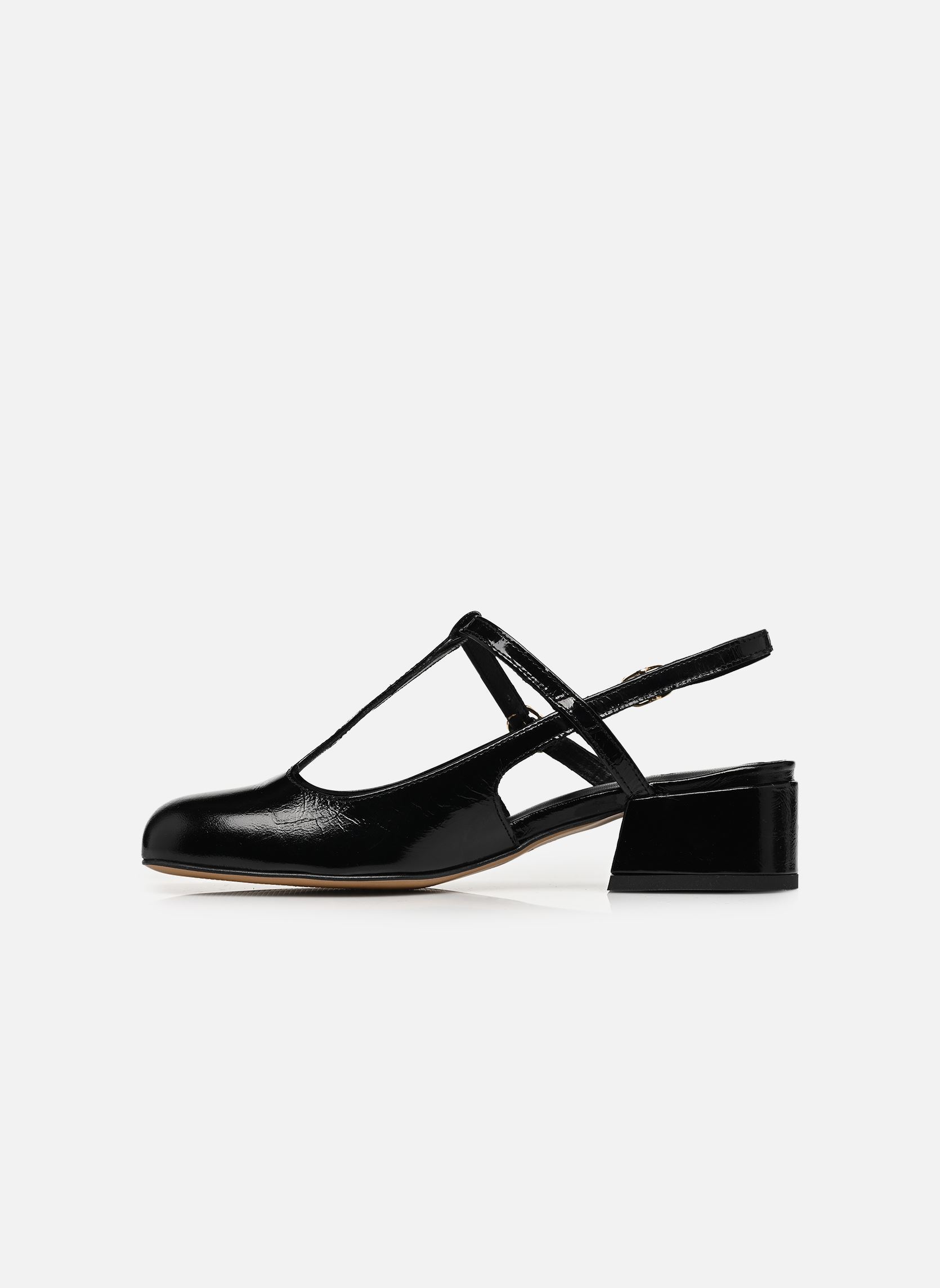 Pumps mit Riemchen RYLA damen schwarz Odaje Pumps mit Riemchen RYLA damen schwarz Cuir Plissé Noir