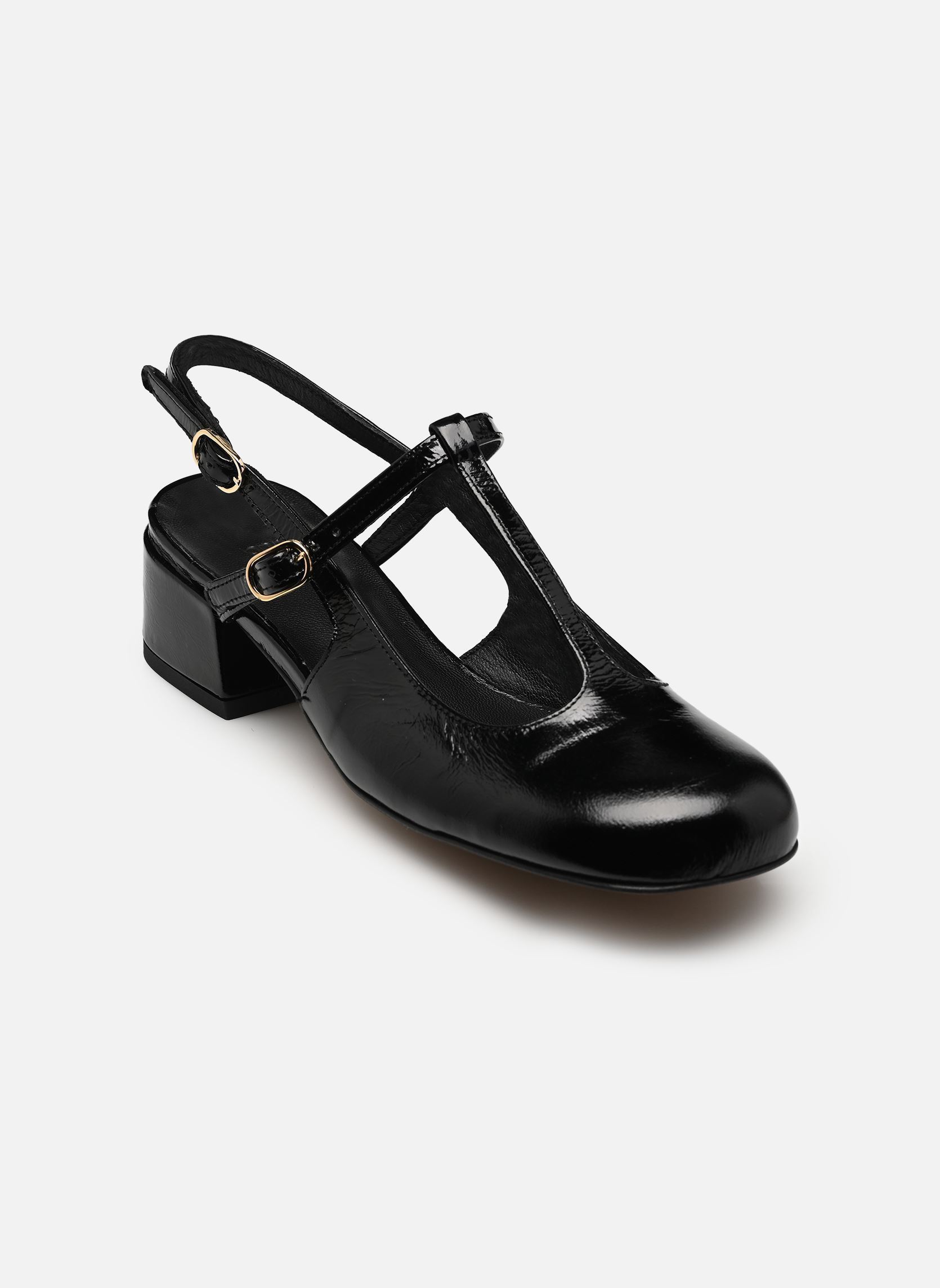 Pumps mit Riemchen RYLA damen schwarz Odaje Pumps mit Riemchen RYLA damen schwarz Cuir Plissé Noir
