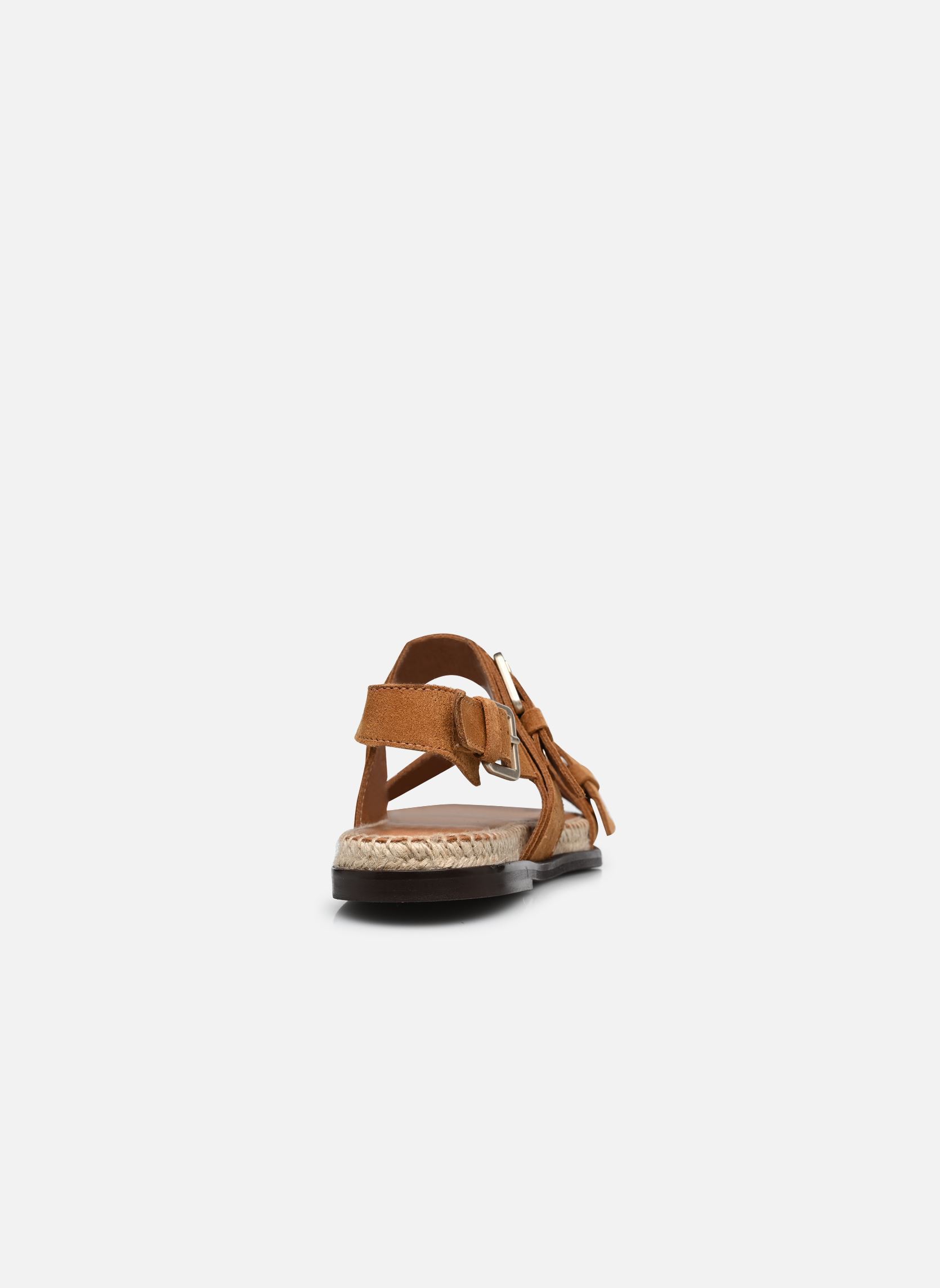 Espadrilles plates LOZI femme marron Odaje Espadrilles plates LOZI femme marron Suède Ambre