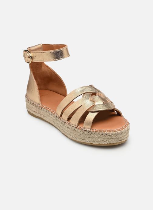 Odaje Espadrilles compensées et plateformes AZEL femme or et bronze