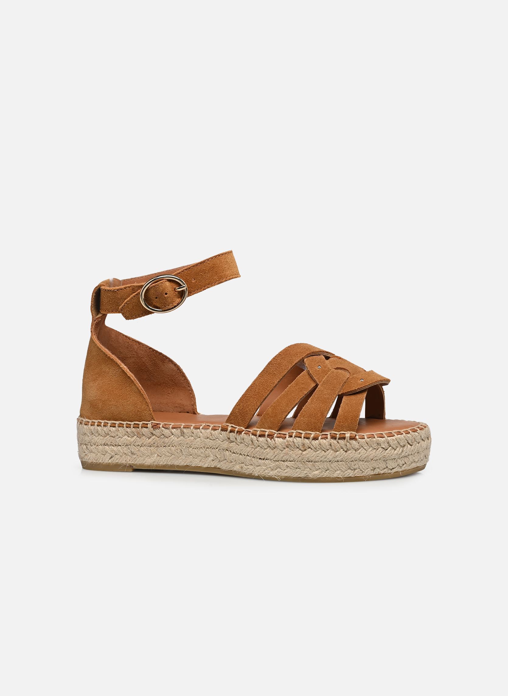 Espadrilles compensées et plateformes AZEL femme marron Odaje Espadrilles compensées et plateformes AZEL femme marron SUÈDE AMBRE