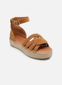 Espadrilles compensées et plateformes AZEL femme or et bronze