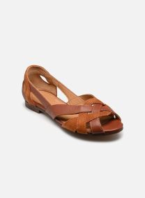 Flache Sandalen CLEMENTINE damen gold und bronze