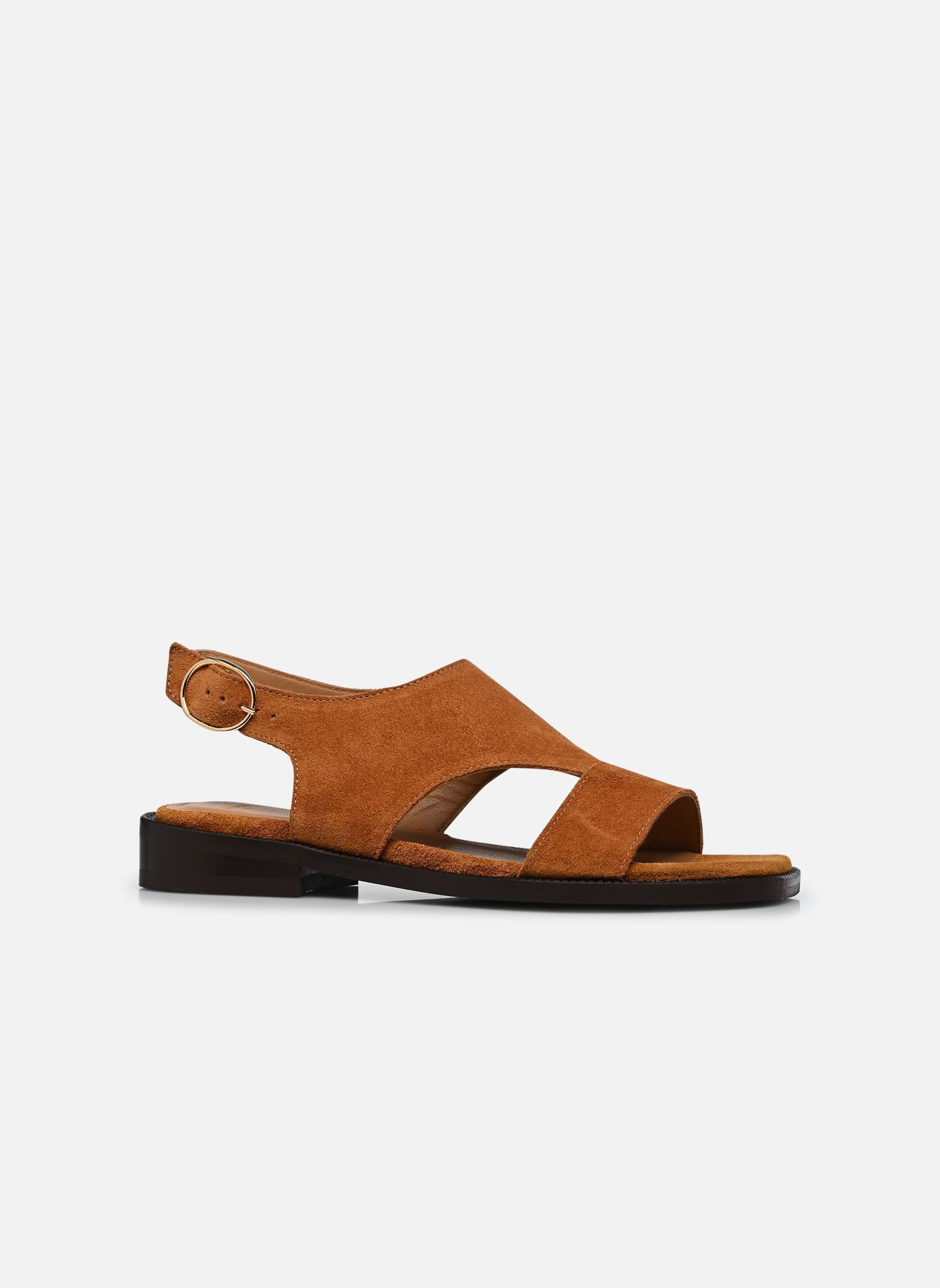 Flache Sandalen CORTE damen braun Odaje Flache Sandalen CORTE damen braun SUÈDE AMBRE