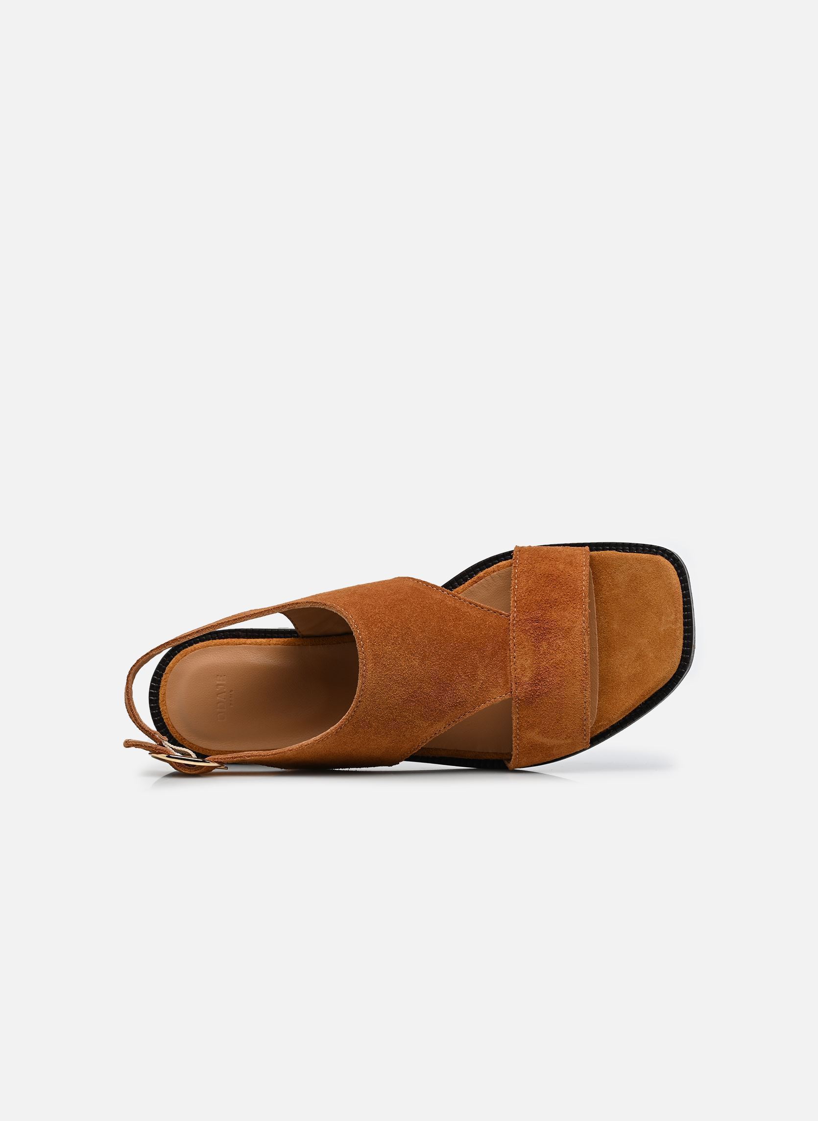 Flache Sandalen CORTE damen braun Odaje Flache Sandalen CORTE damen braun SUÈDE AMBRE
