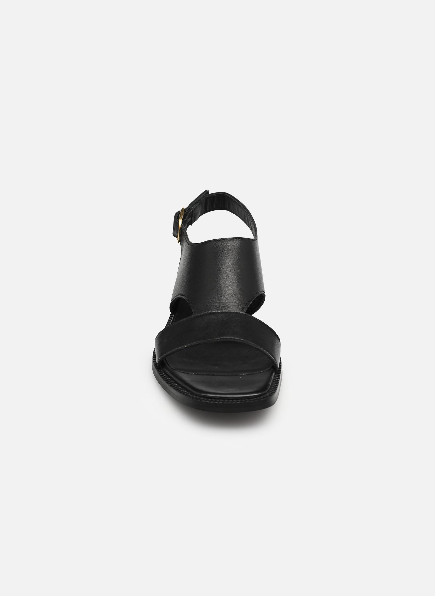 Sandales plates CORTE femme noir Odaje Sandales plates CORTE femme noir CUIR NOIR