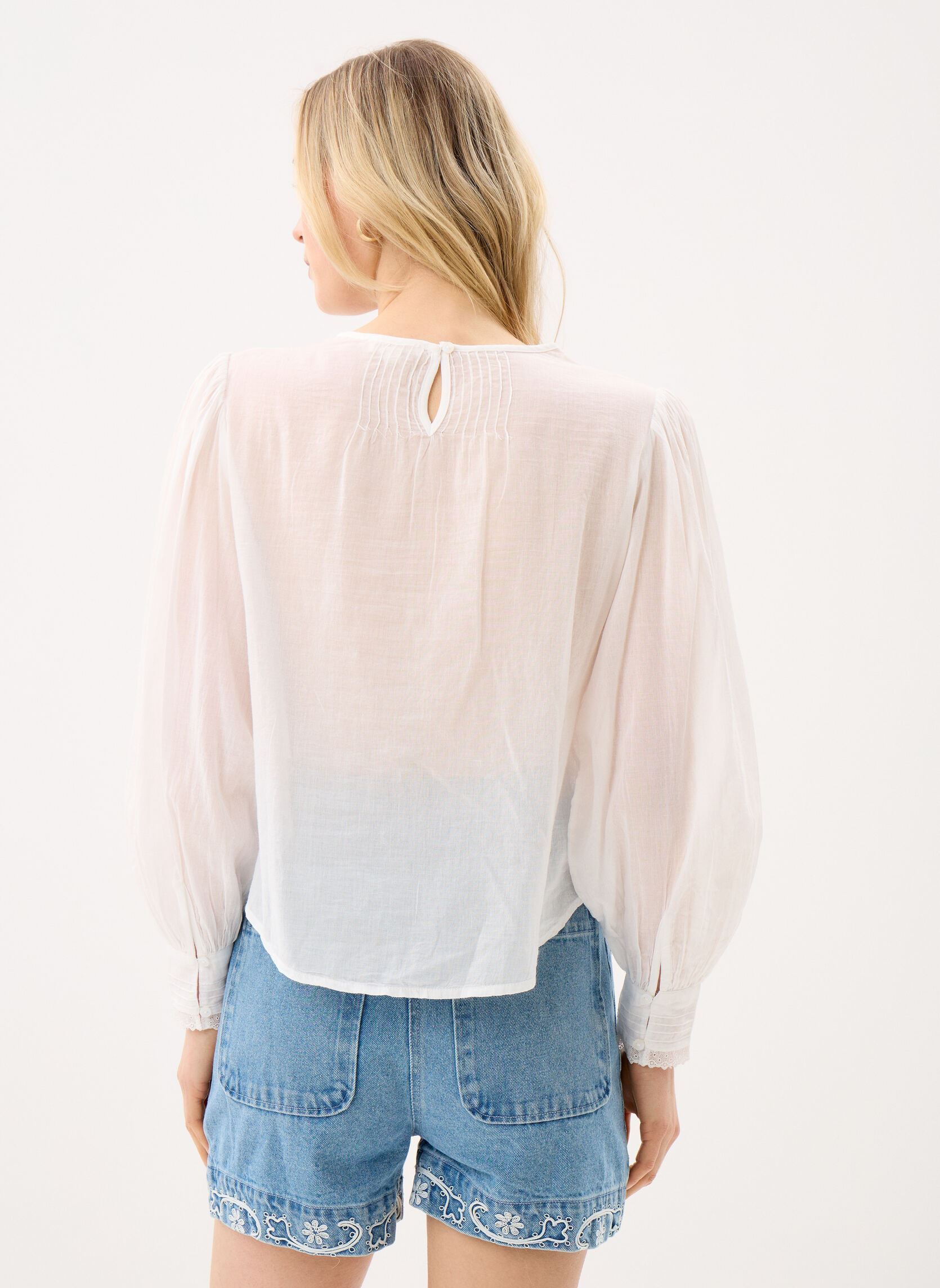 Langarm-Blusen Leonide damen weiß Louise Misha Langarm-Blusen Leonide damen weiß OFF WHITE