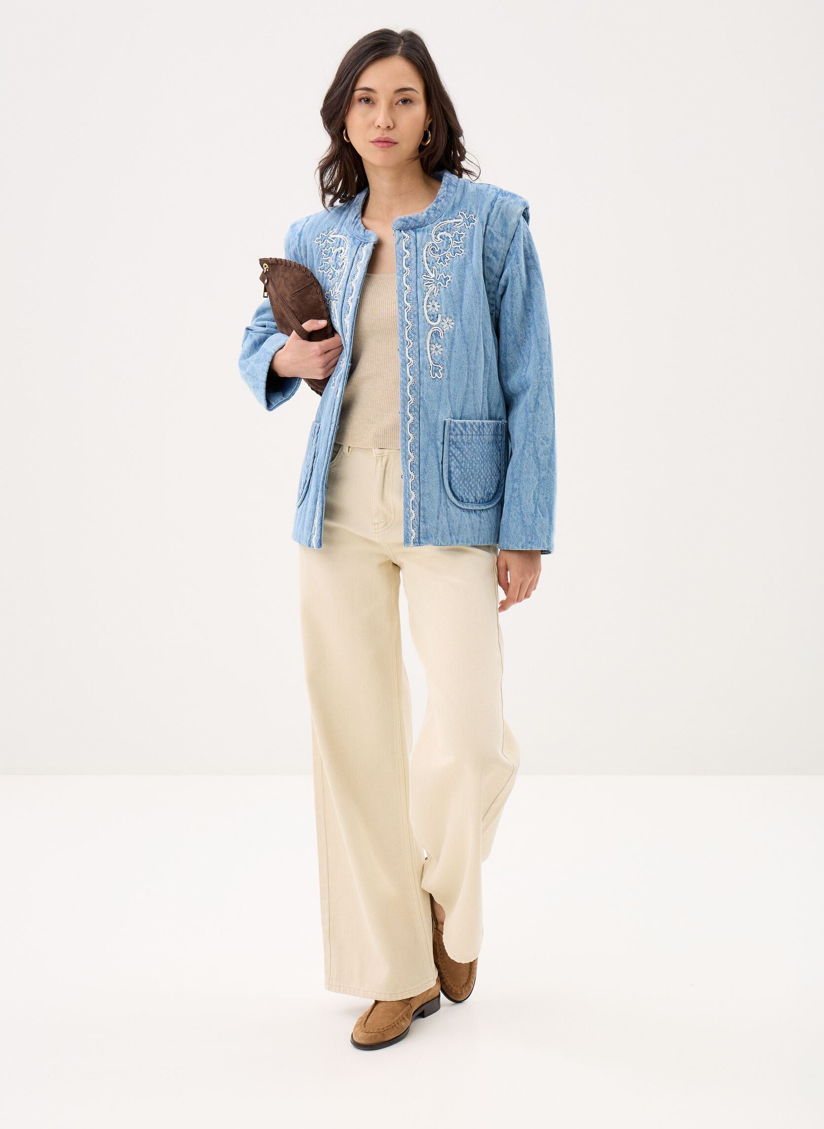 Vestes en jean Horicia femme bleu Louise Misha Vestes en jean Horicia femme bleu STONE BLUE