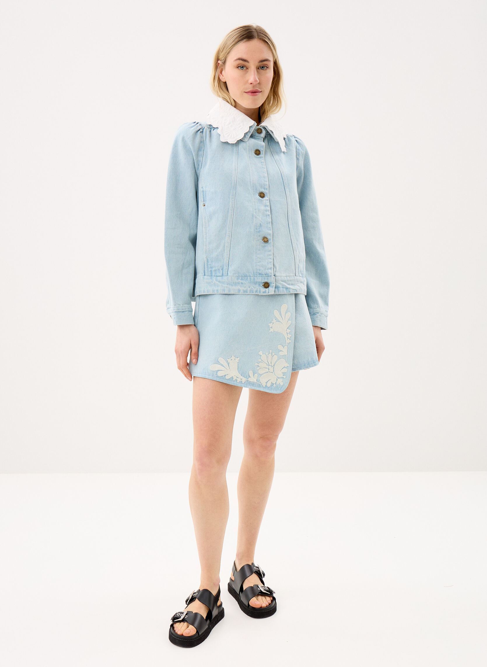 Vestes en jean Hannea femme bleu Louise Misha Vestes en jean Hannea femme bleu BLEACH