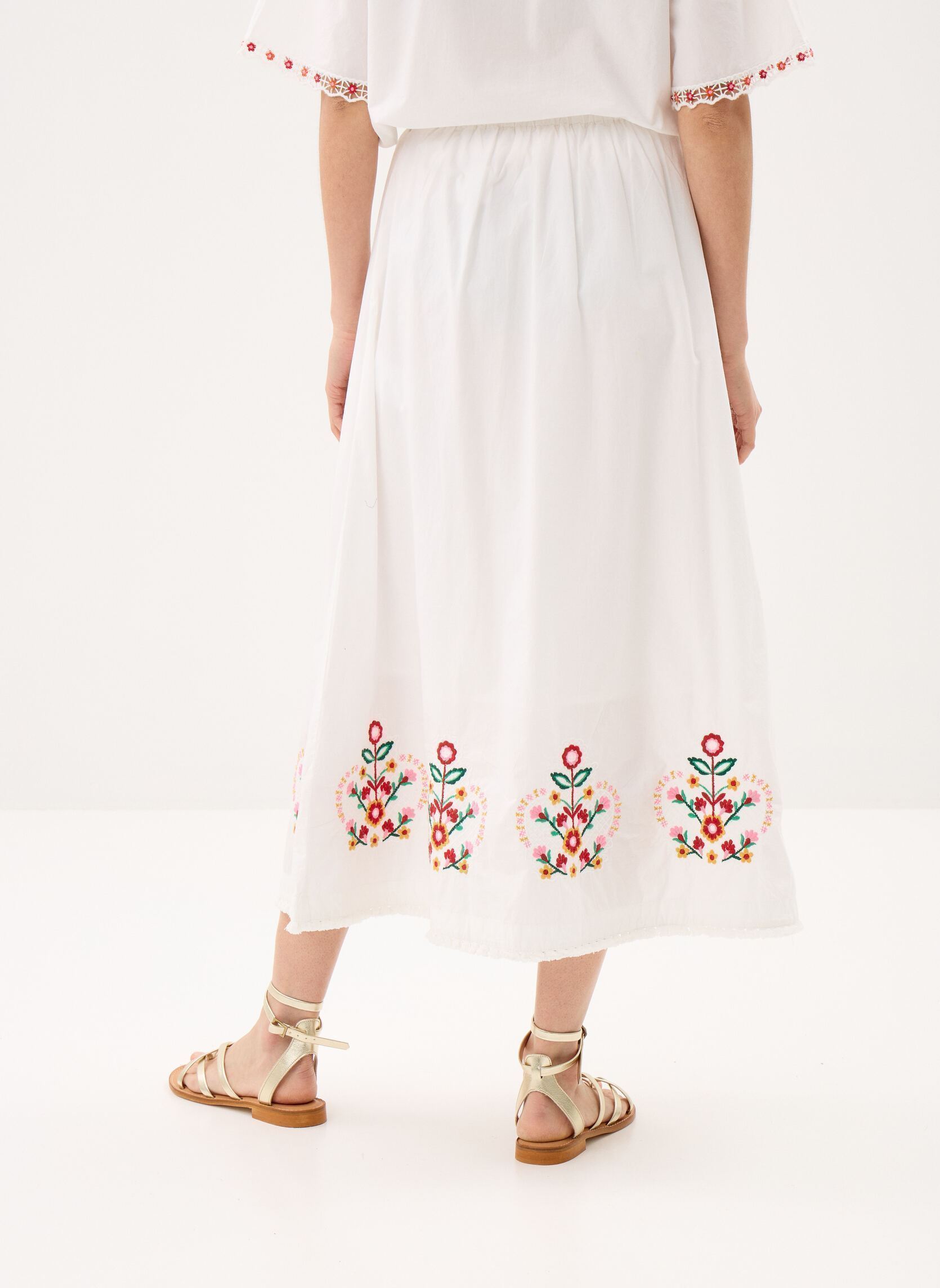 Jupes longues Paola femme blanc Louise Misha Jupes longues Paola femme blanc OFF WHITE