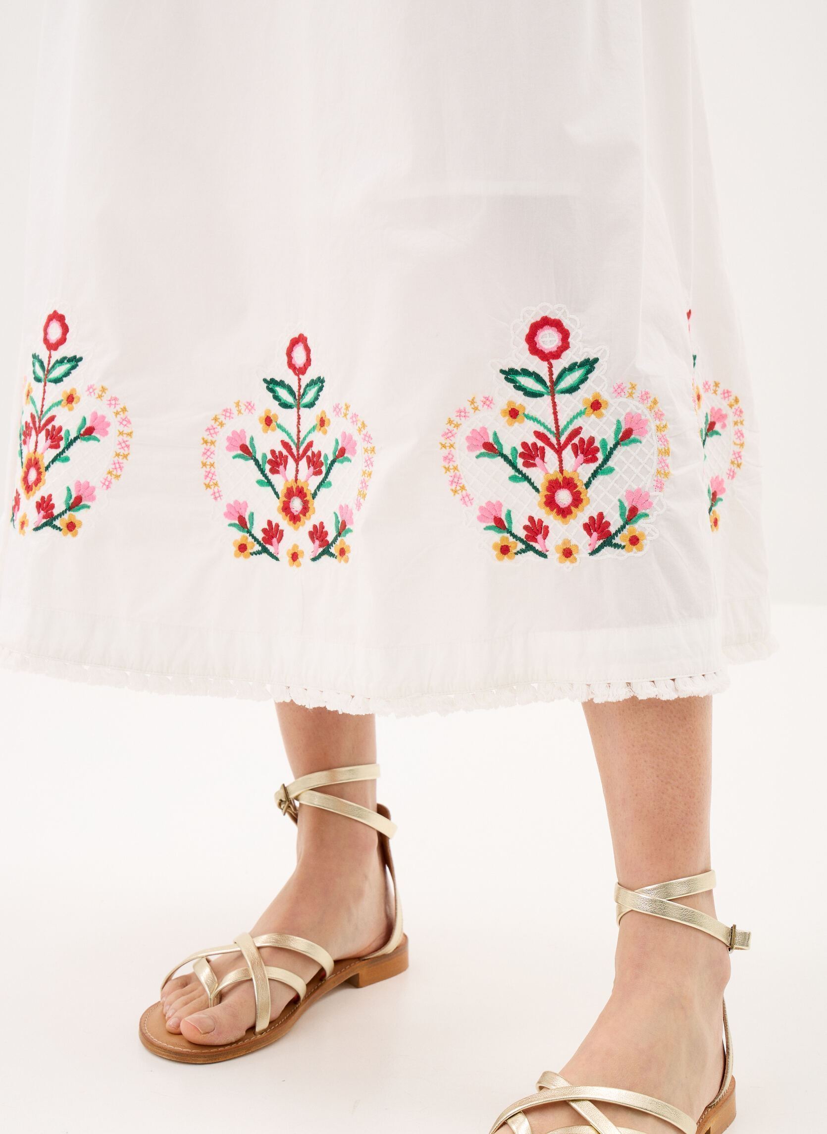 Jupes longues Paola femme blanc Louise Misha Jupes longues Paola femme blanc OFF WHITE