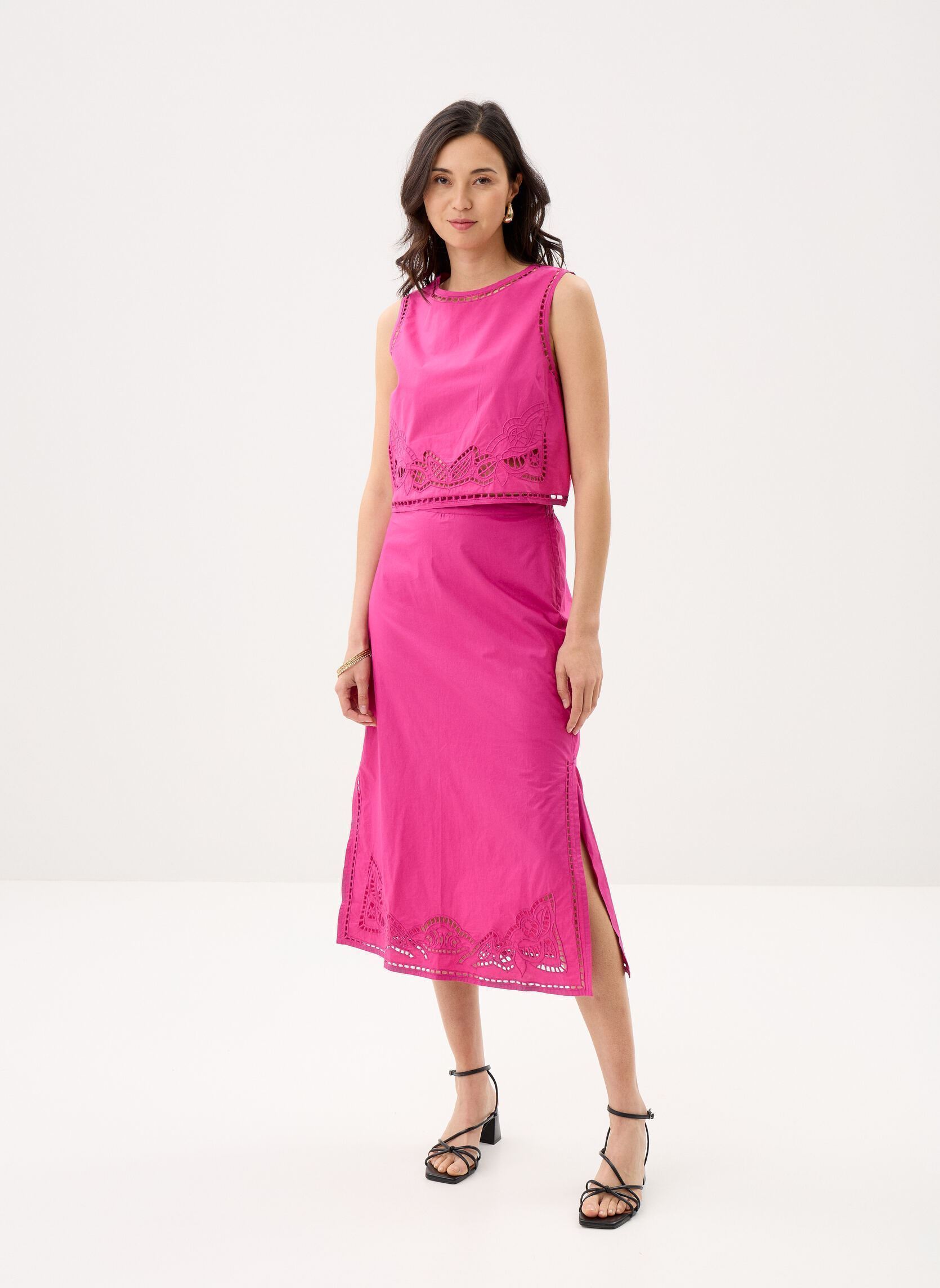 Halflange rokken Amarante dames roze Louise Misha Halflange rokken Amarante dames roze FUCHSIA