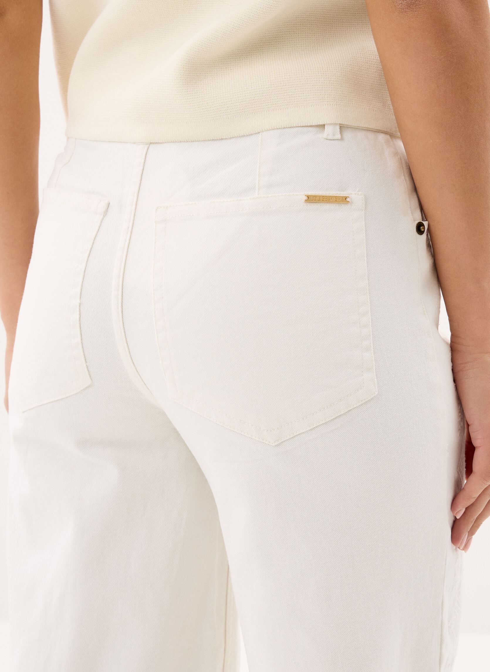 Wijde jeans / Flared Jeans Solange dames wit Louise Misha Wijde jeans / Flared Jeans Solange dames wit OFF WHITE
