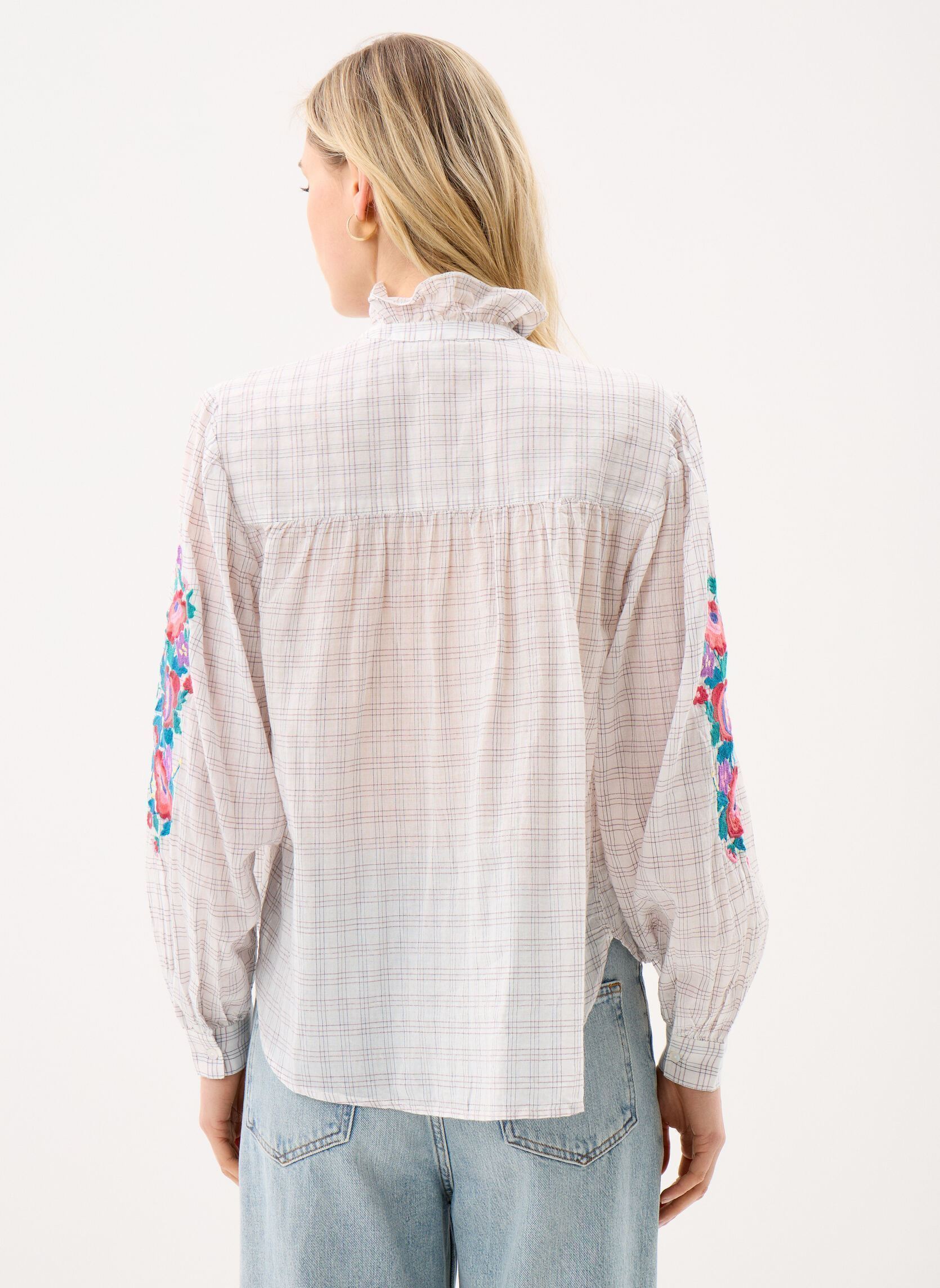 Blouses manches longues Cora femme blanc Louise Misha Blouses manches longues Cora femme blanc CREAM CRUISE CHECKS