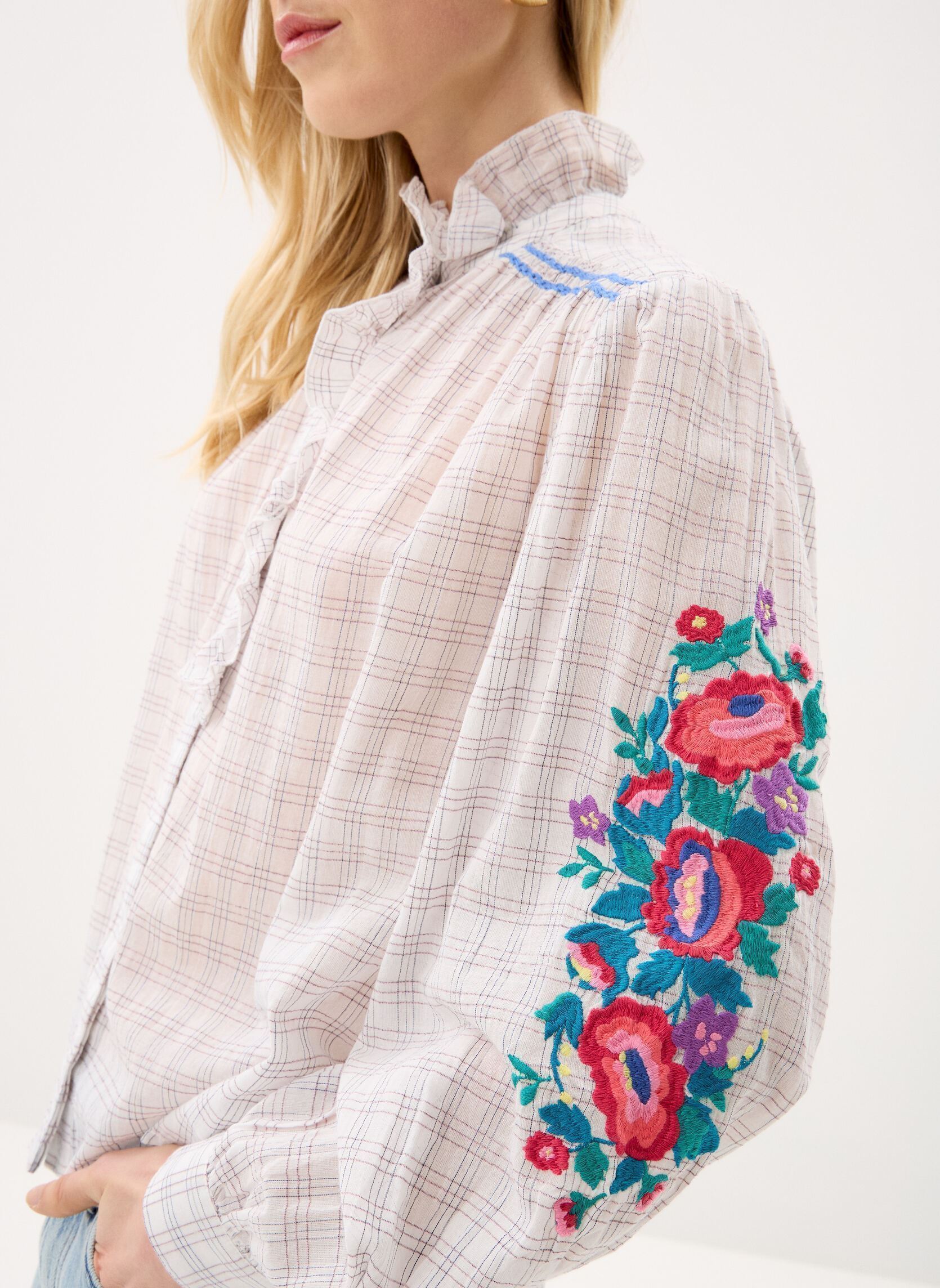 Blouses manches longues Cora femme blanc Louise Misha Blouses manches longues Cora femme blanc CREAM CRUISE CHECKS