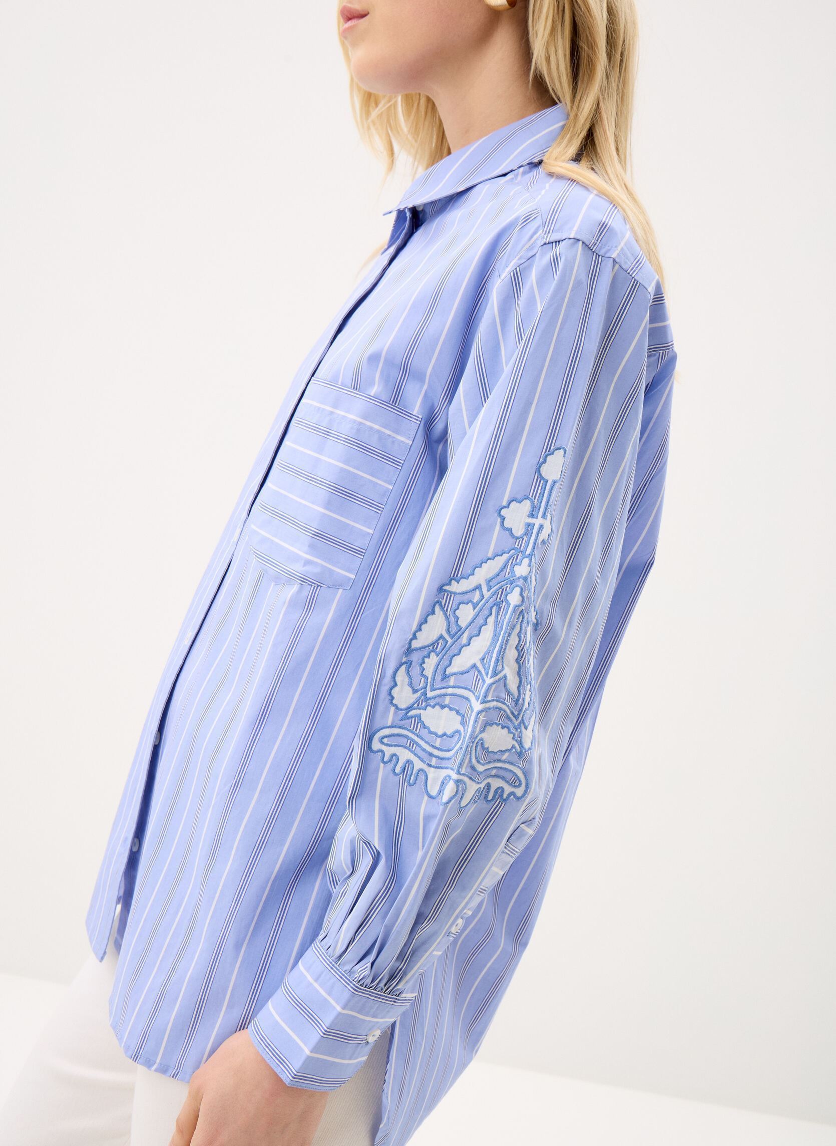 Chemises manches longues Reynald femme bleu Louise Misha Chemises manches longues Reynald femme bleu BLUE OCEAN STRIPES