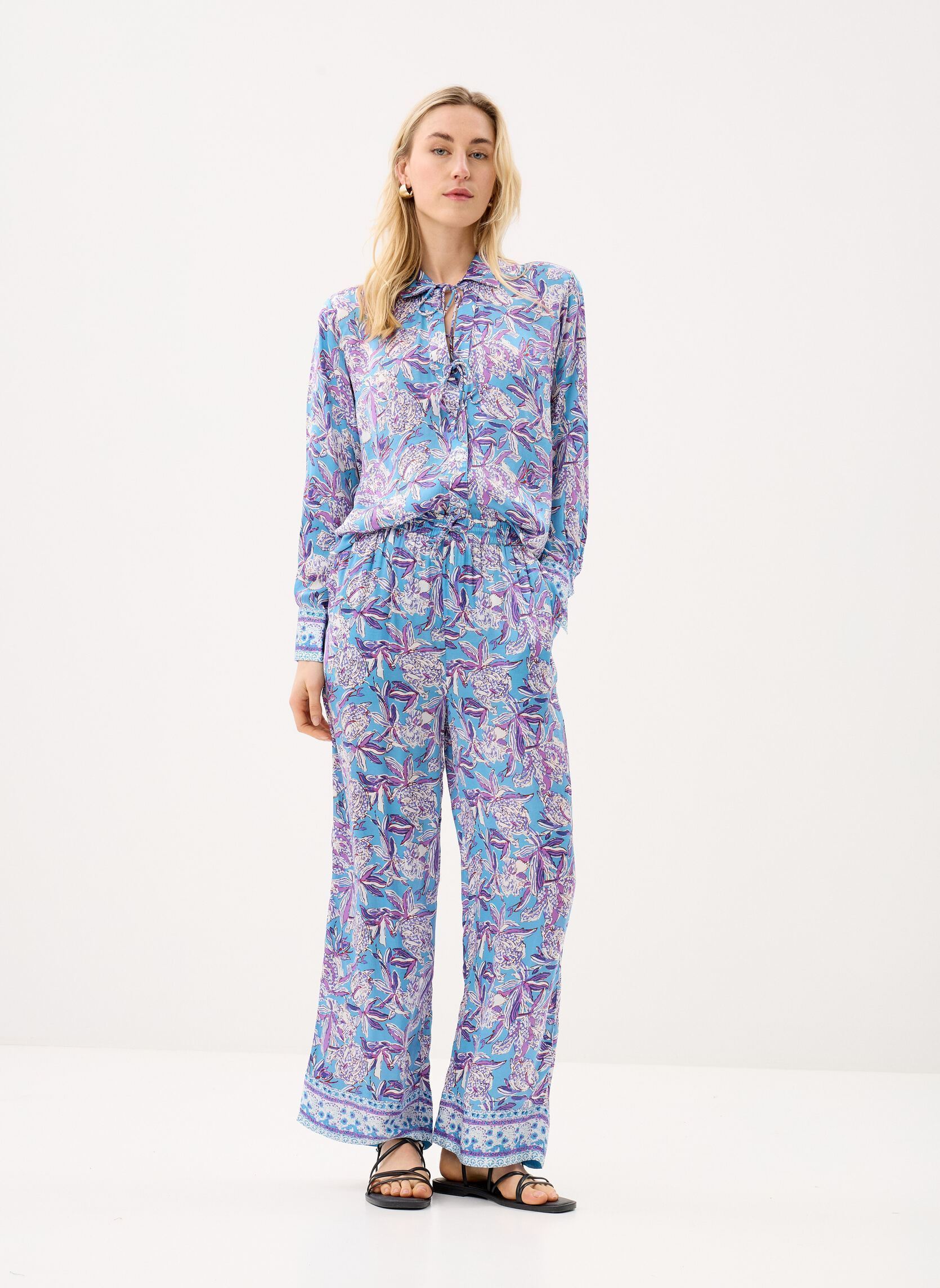 Langarm-Blusen Narcisse damen blau Louise Misha Langarm-Blusen Narcisse damen blau BLUE LUSH PARADISE