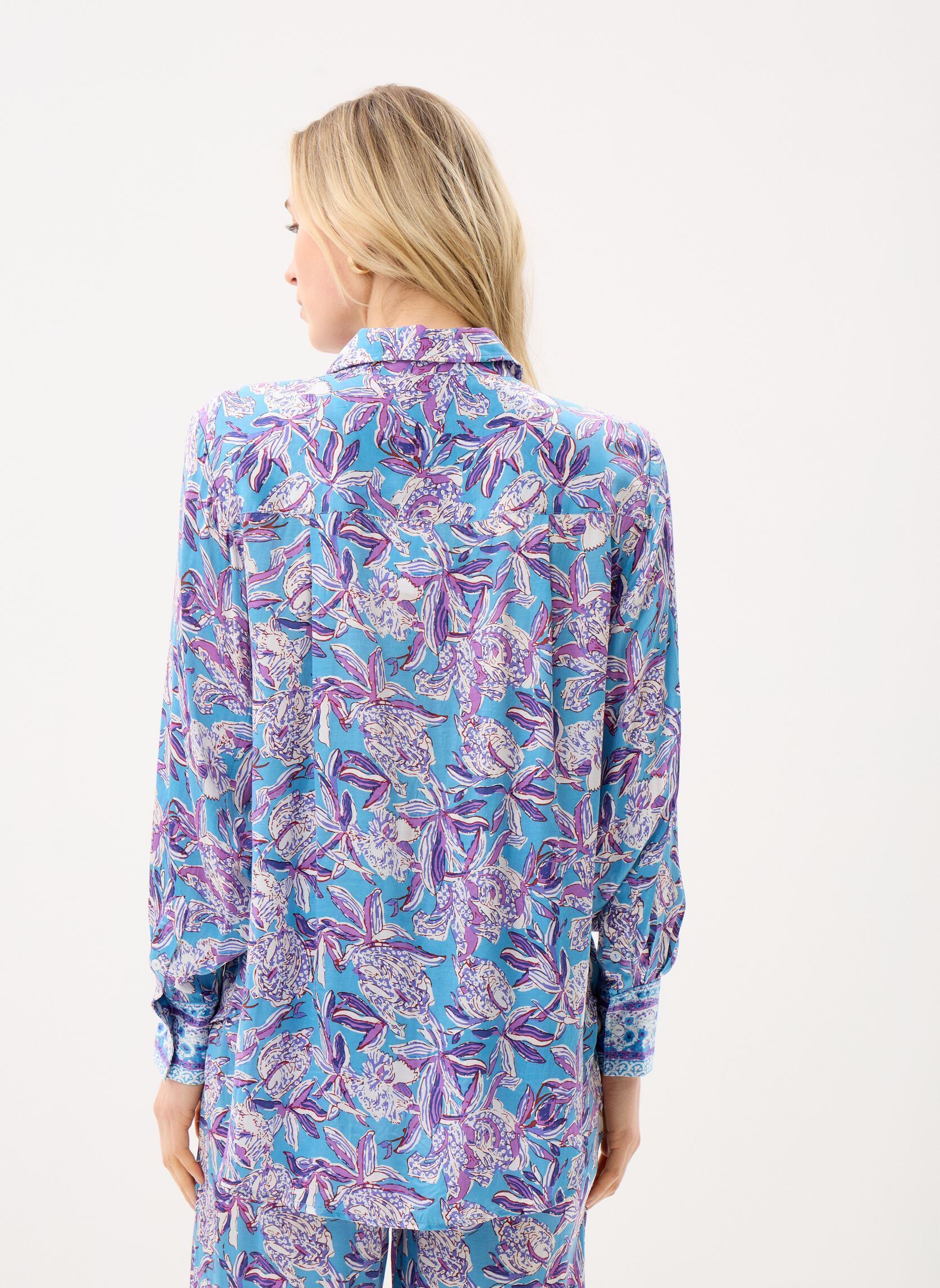 Langarm-Blusen Narcisse damen blau Louise Misha Langarm-Blusen Narcisse damen blau BLUE LUSH PARADISE