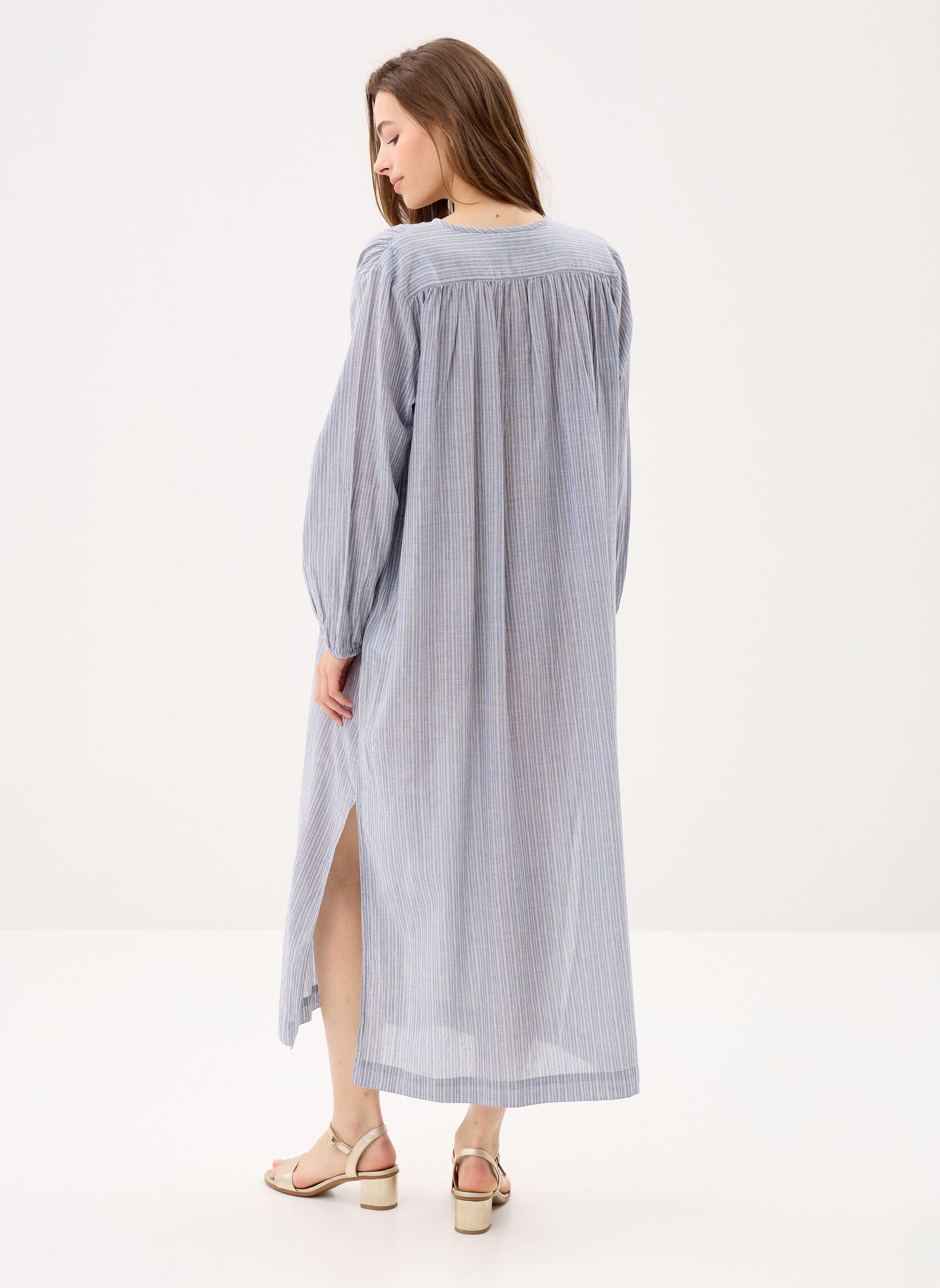 Lange Kleider Flavie damen blau Louise Misha Lange Kleider Flavie damen blau BLUE COAST STRIPES