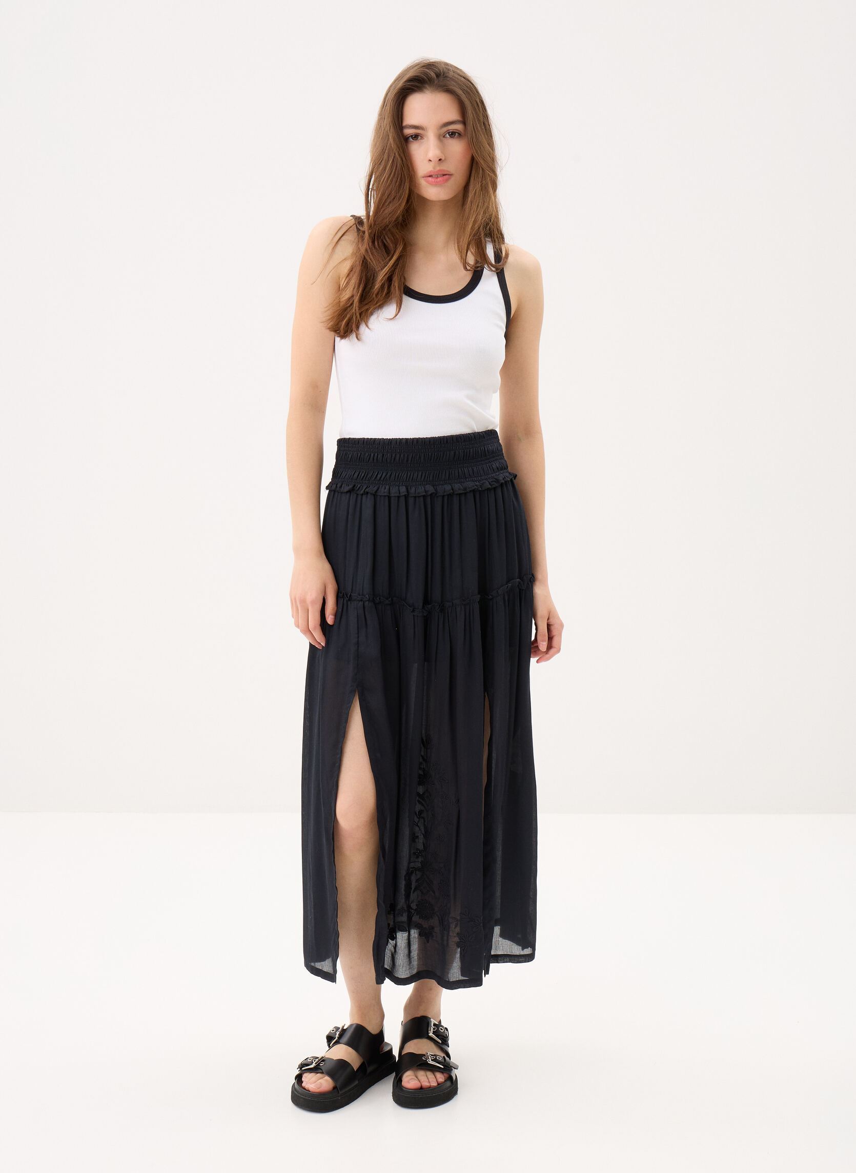 Lange Röcke Polly damen schwarz Louise Misha Lange Röcke Polly damen schwarz BLACK