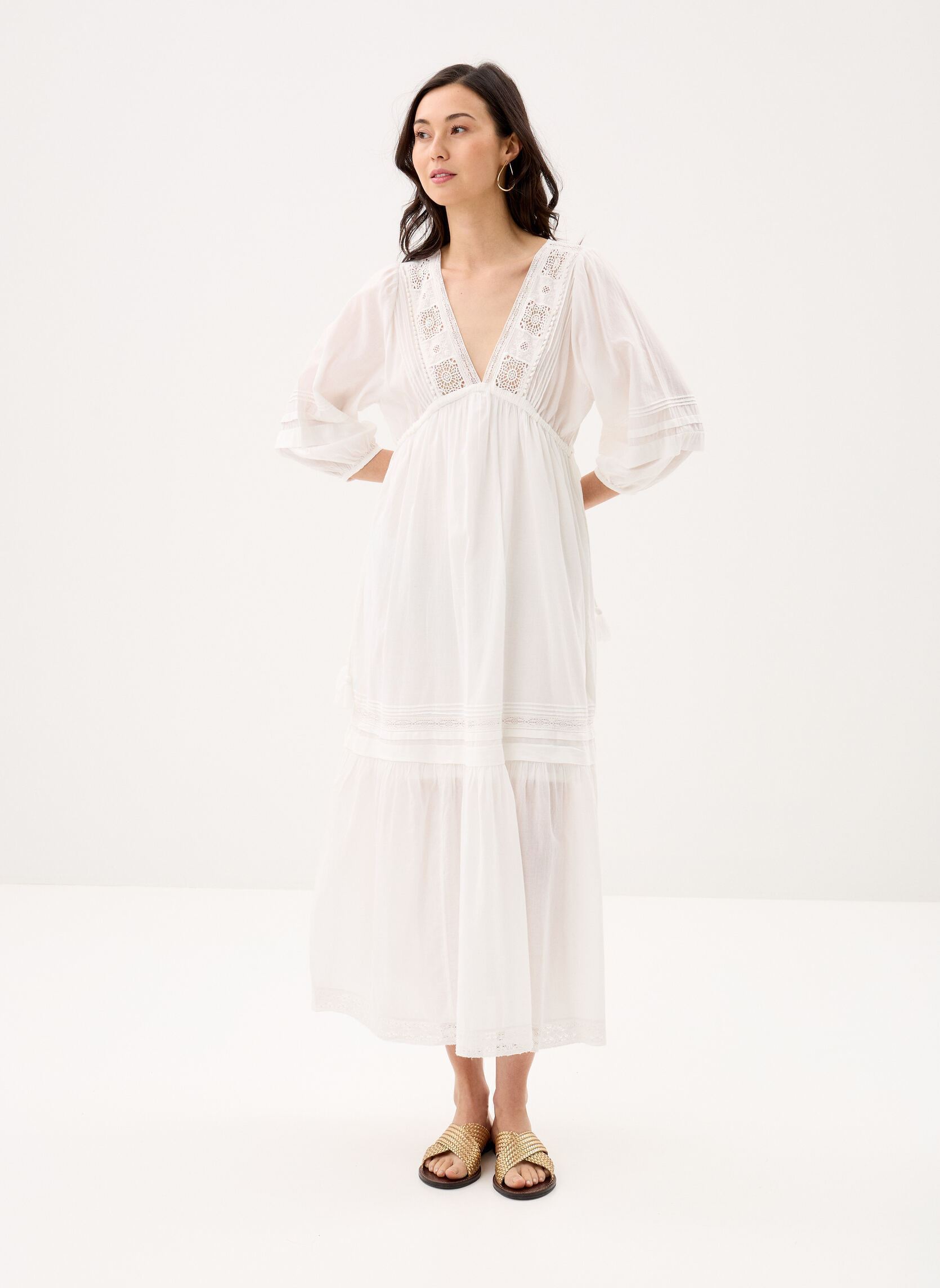 Robes longues Bali femme blanc Louise Misha Robes longues Bali femme blanc OFF WHITE