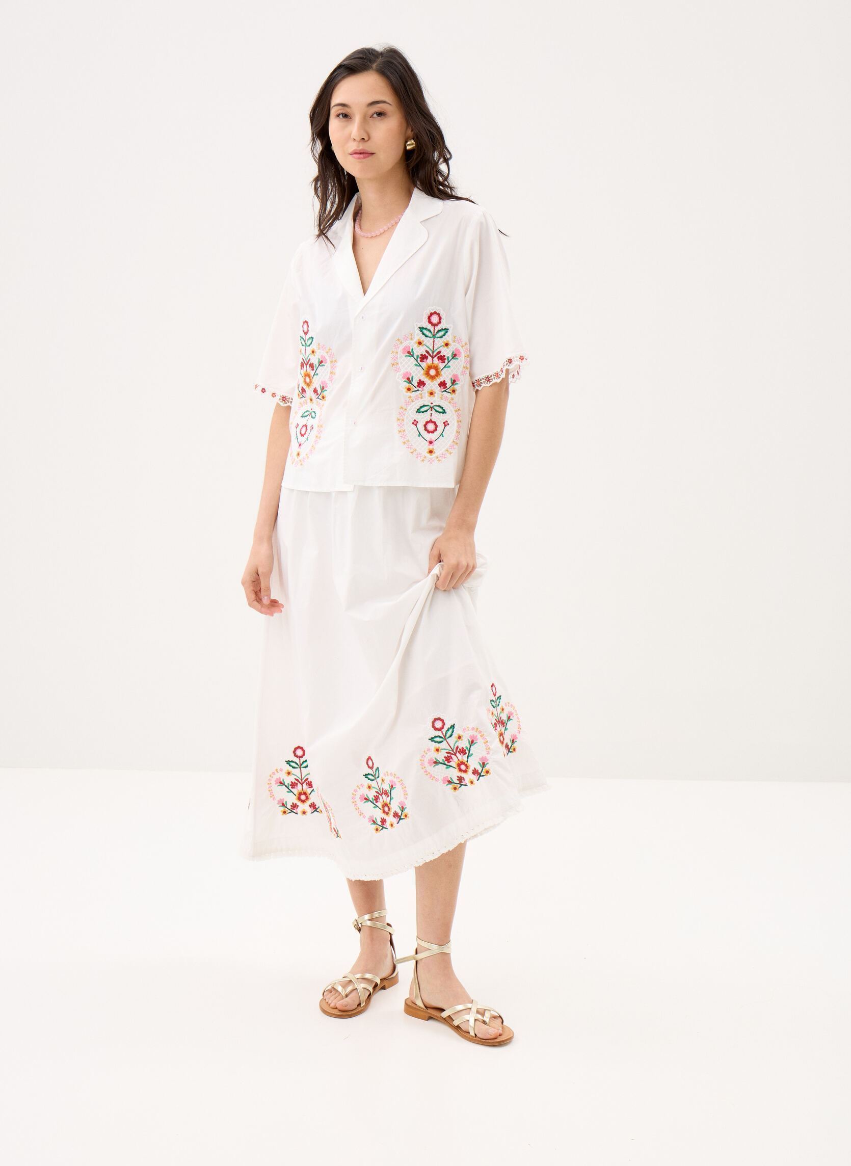 Chemises manches courtes Emilius femme blanc Louise Misha Chemises manches courtes Emilius femme blanc OFF WHITE