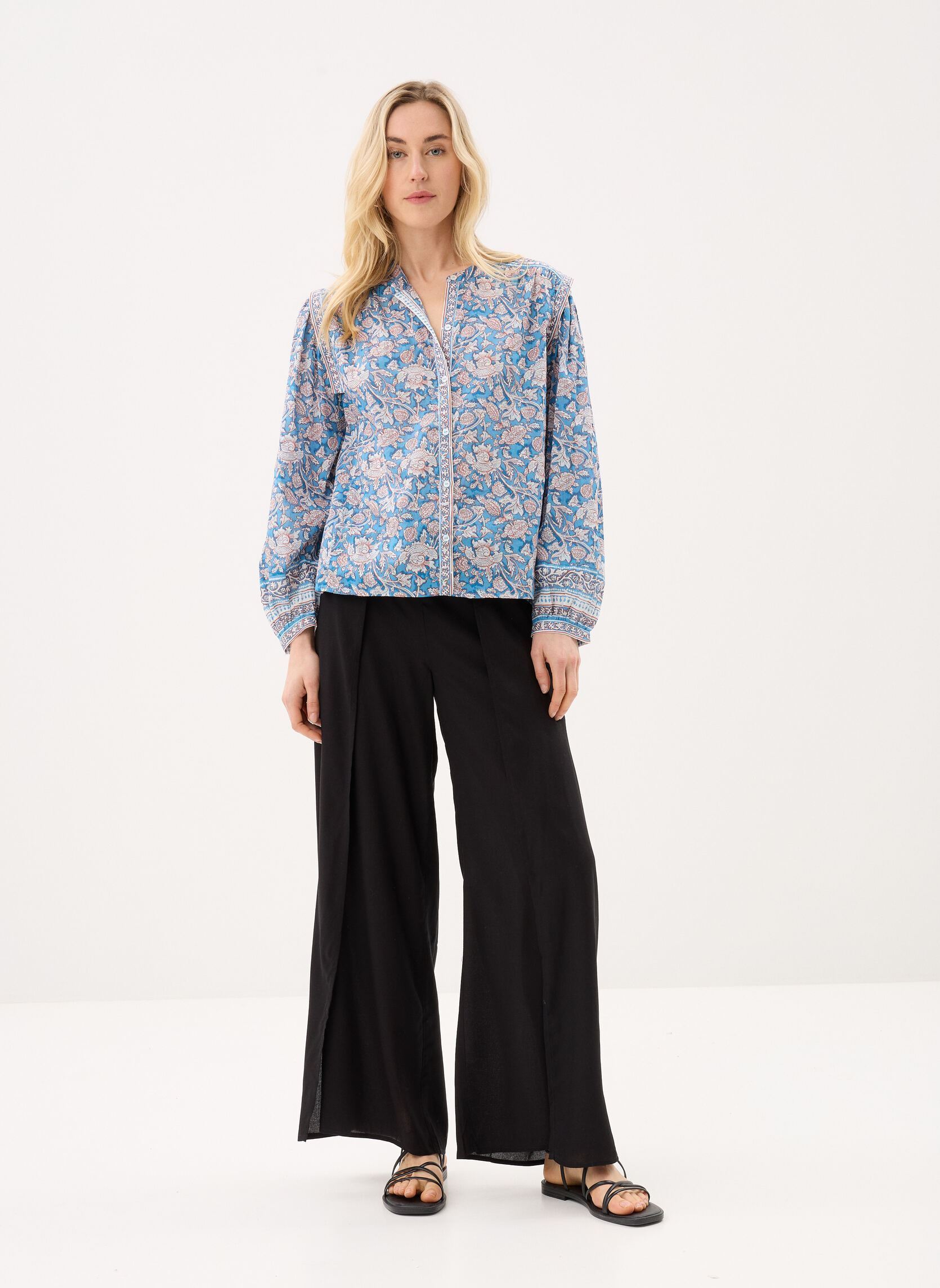 Langarm-Blusen Jane damen blau Louise Misha Langarm-Blusen Jane damen blau BLUE MOUNTAIN AVENS