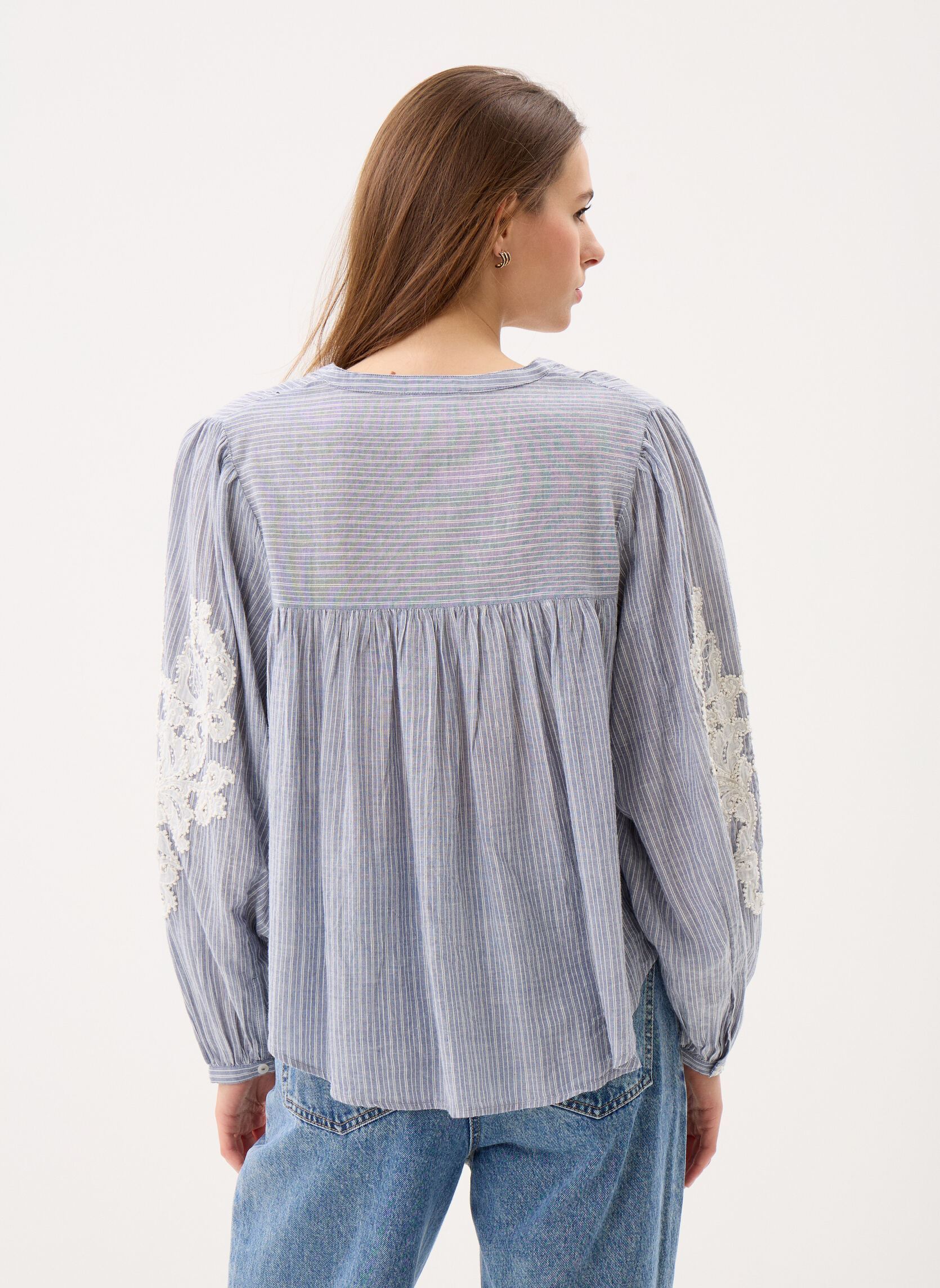 Langarm-Blusen Jally damen blau Louise Misha Langarm-Blusen Jally damen blau BLUE COAST STRIPES