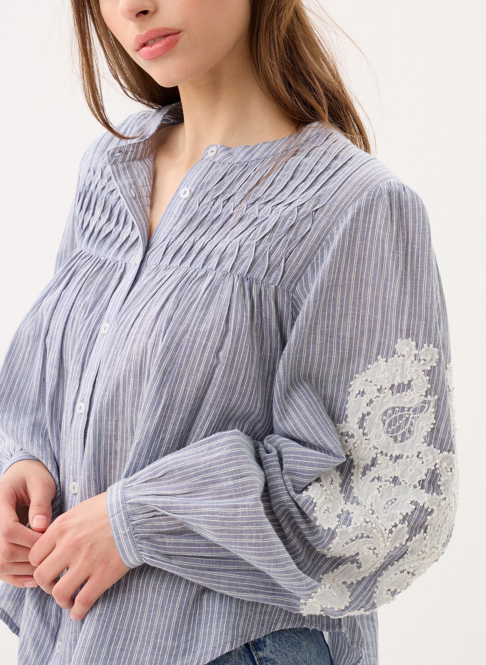 Langarm-Blusen Jally damen blau Louise Misha Langarm-Blusen Jally damen blau BLUE COAST STRIPES