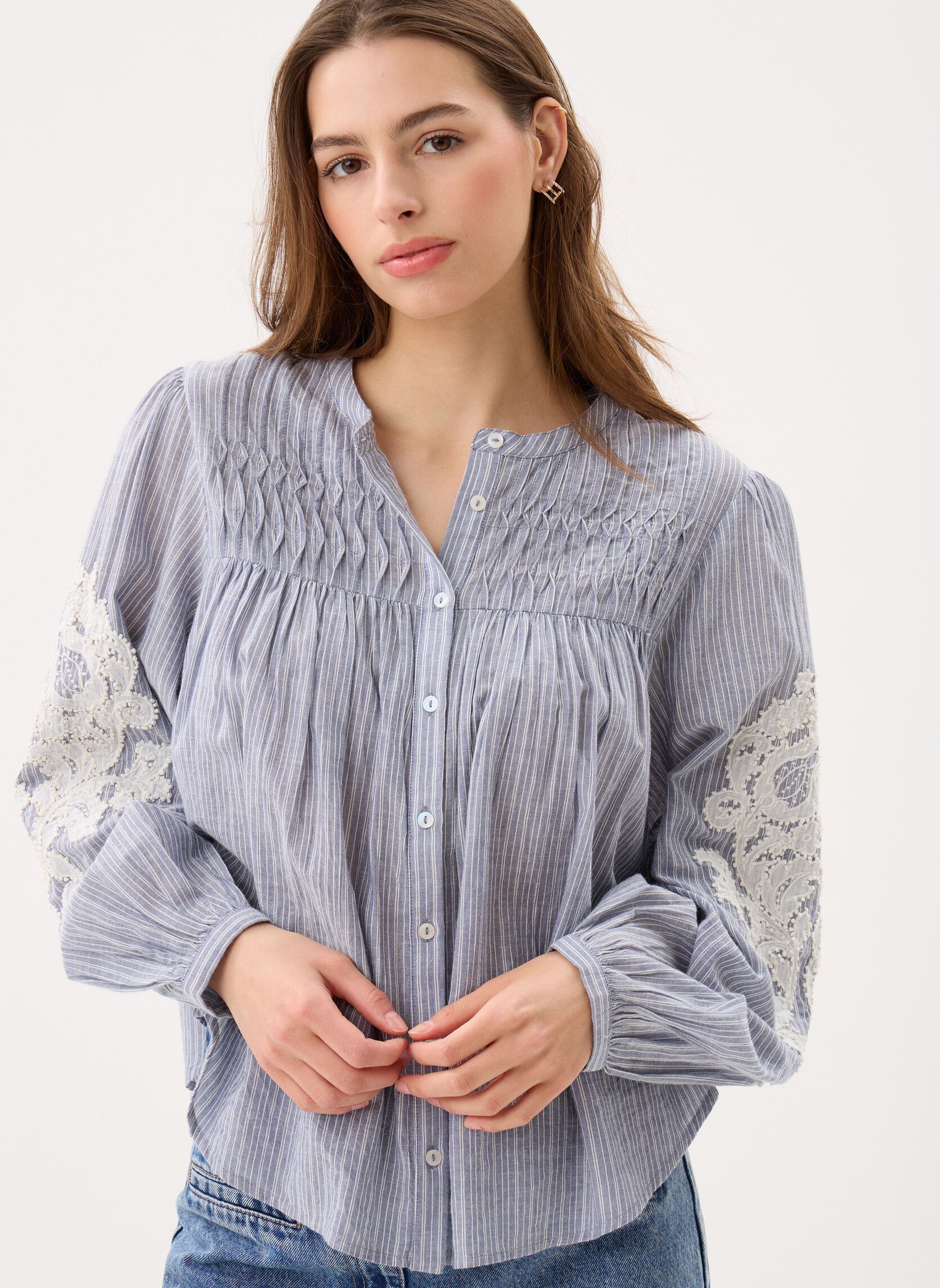 Langarm-Blusen Jally damen blau Louise Misha Langarm-Blusen Jally damen blau BLUE COAST STRIPES