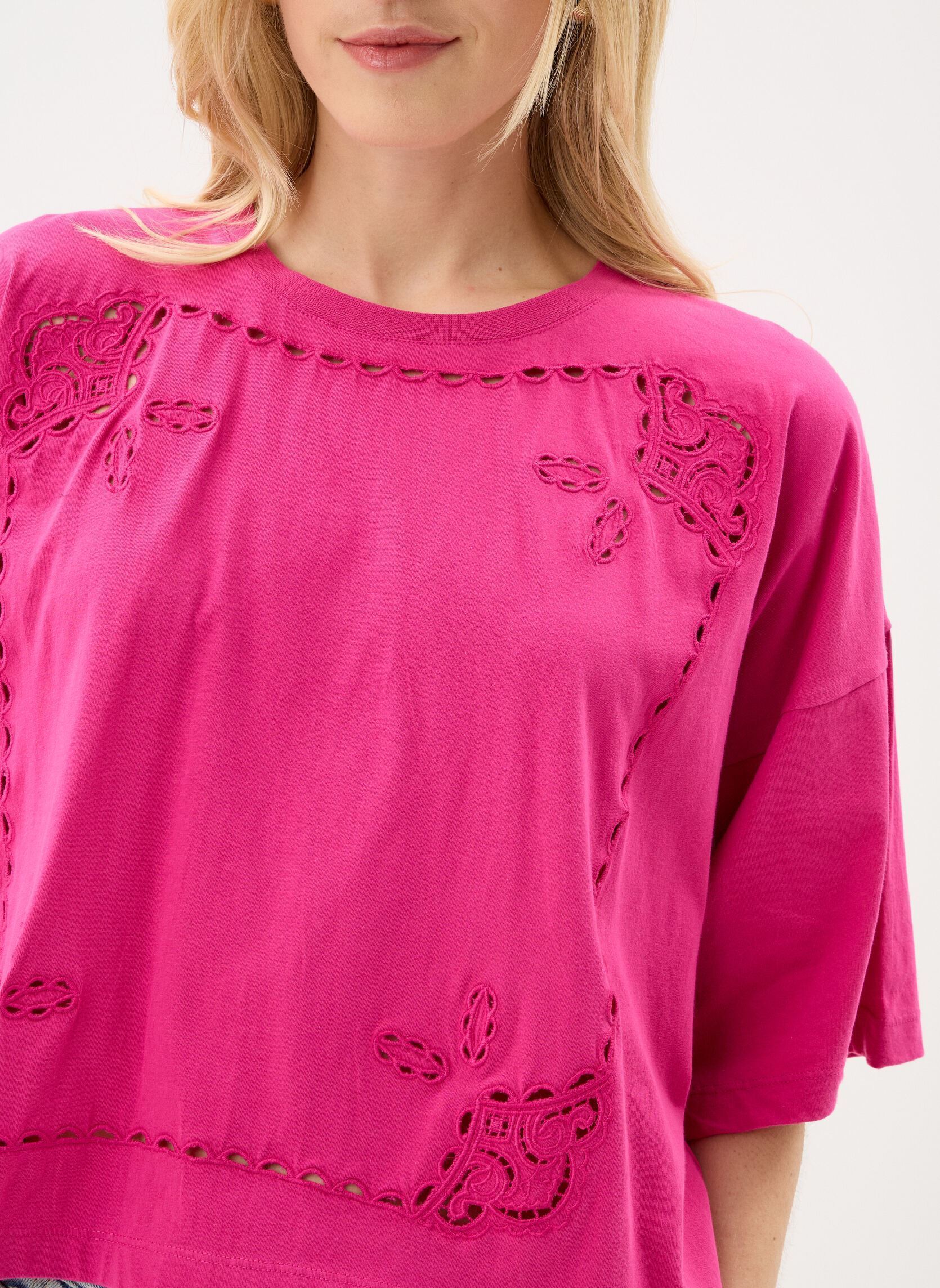 Tee-shirts manches courtes Neolar femme rose Louise Misha Tee-shirts manches courtes Neolar femme rose Fuchsia
