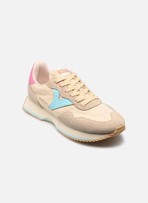 Victoria Baskets Cosmos Multicolor Nylon & Serraje femme beige