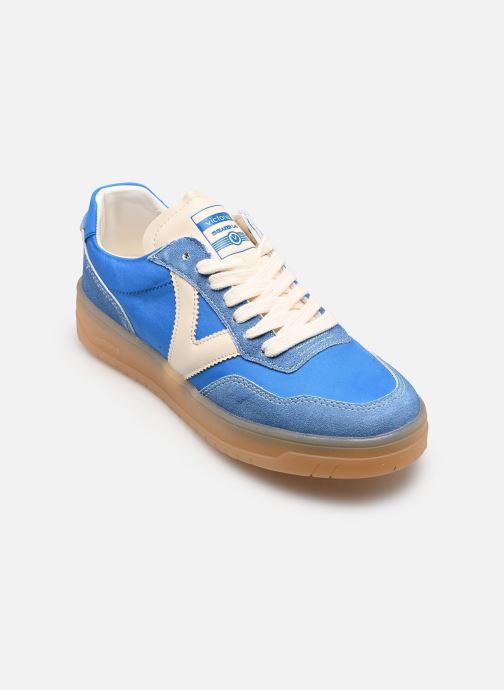 Victoria Baskets Seul Serraje Lavado femme bleu