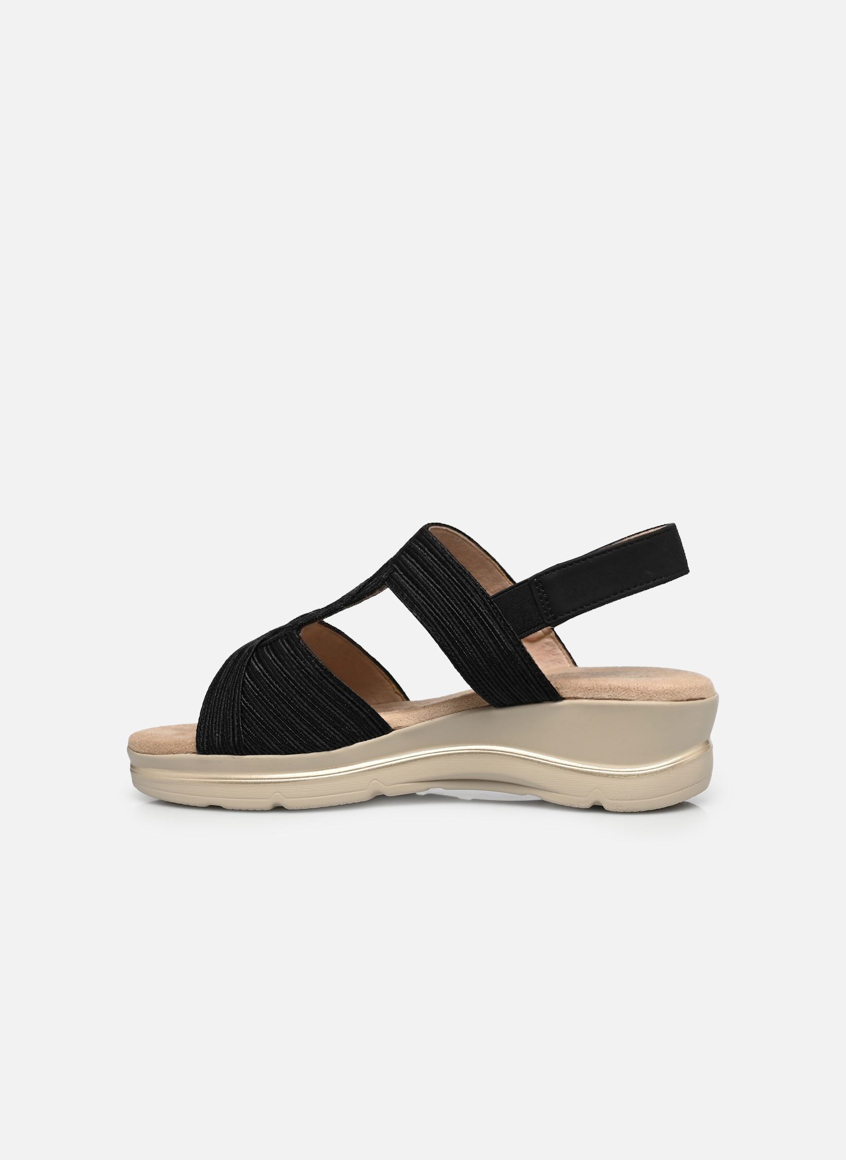 Sandales compensées et plateformes UPEMBA W14205 femme noir Comfeet Sandales compensées et plateformes UPEMBA W14205 femme noir Black