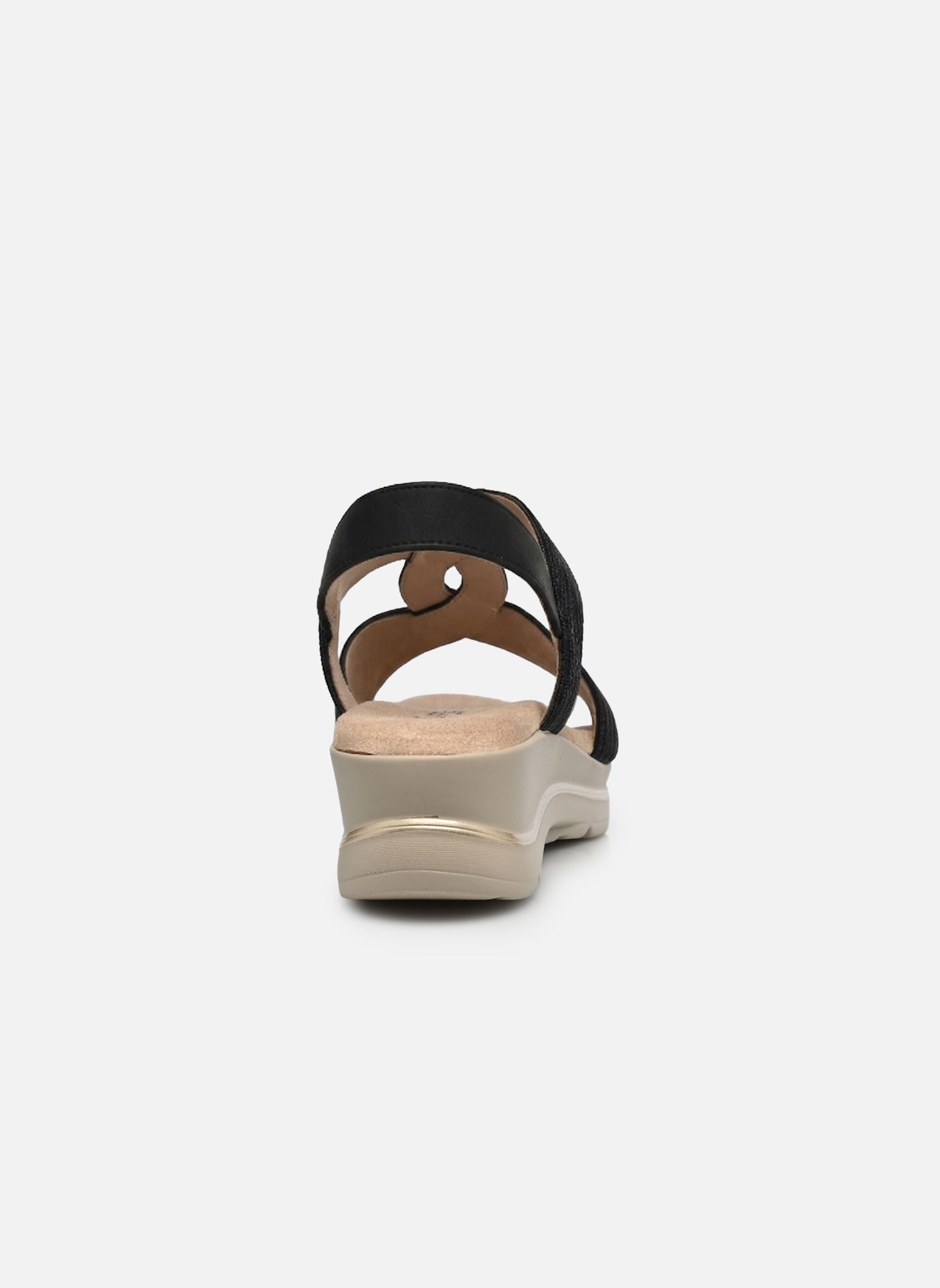Sandales compensées et plateformes UPEMBA W14205 femme noir Comfeet Sandales compensées et plateformes UPEMBA W14205 femme noir Black