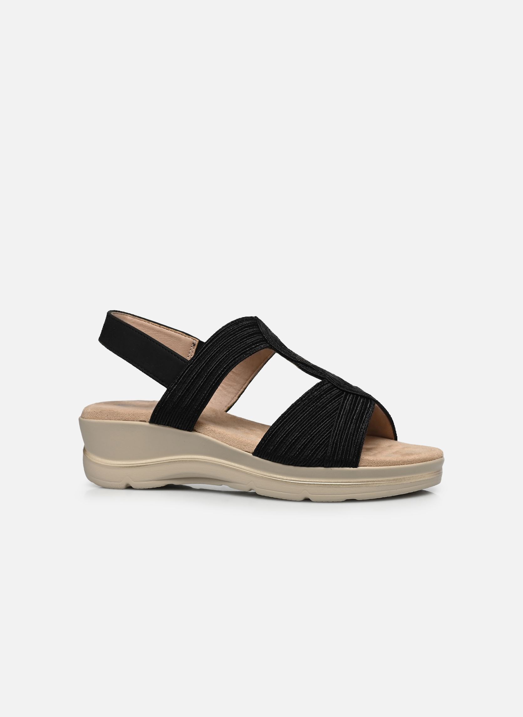 Sandales compensées et plateformes UPEMBA W14205 femme noir Comfeet Sandales compensées et plateformes UPEMBA W14205 femme noir Black