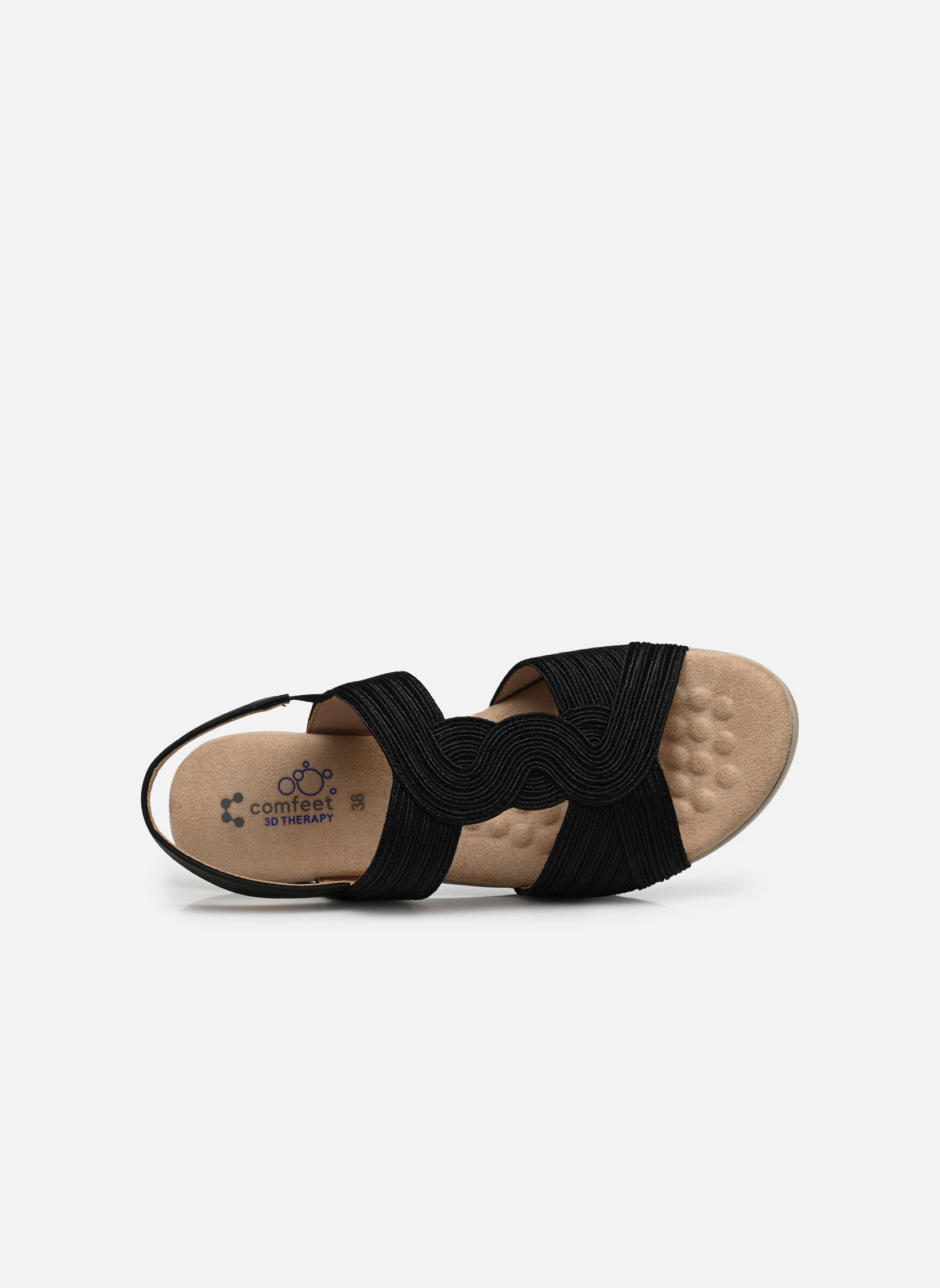 Sandales compensées et plateformes UPEMBA W14205 femme noir Comfeet Sandales compensées et plateformes UPEMBA W14205 femme noir Black