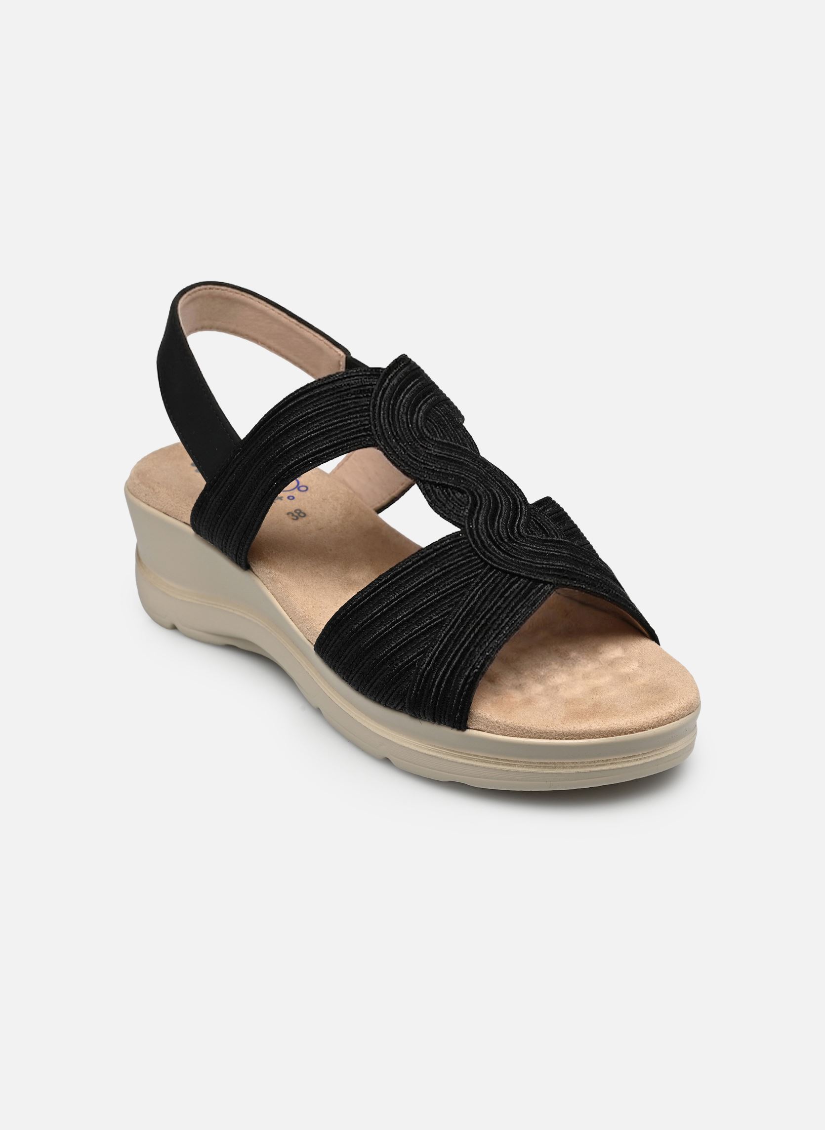 Sandales compensées et plateformes UPEMBA W14205 femme noir Comfeet Sandales compensées et plateformes UPEMBA W14205 femme noir Black
