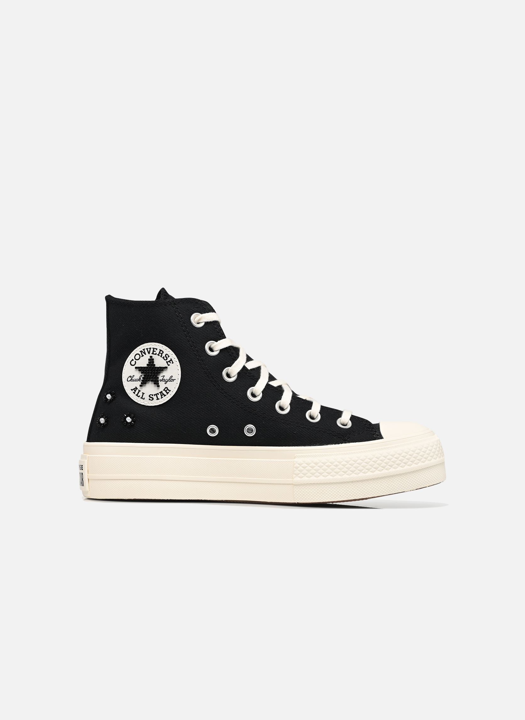 Knöchelhohe Sneaker Chuck Taylor All Star Lift Platform Bead damen schwarz Converse Knöchelhohe Sneaker Chuck Taylor All Star Lift Platform Bead damen schwarz BLACK/BLACK/EGRET