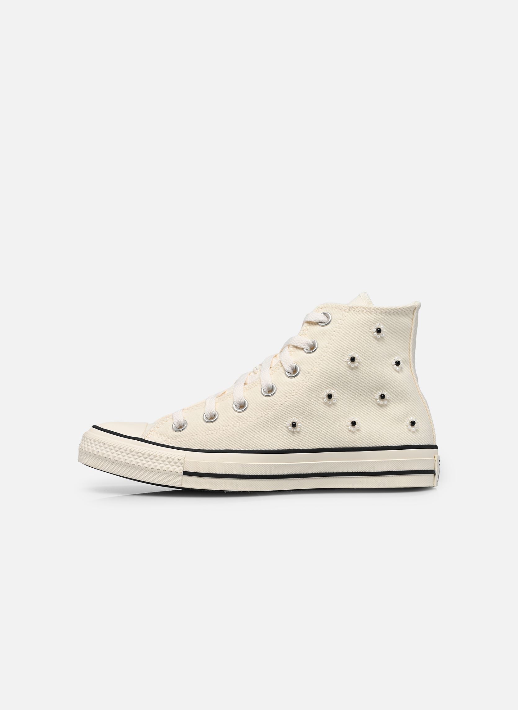 Knöchelhohe Sneaker Chuck Taylor All Star Beads Hi damen weiß Converse Knöchelhohe Sneaker Chuck Taylor All Star Beads Hi damen weiß Egret/Black/Egret