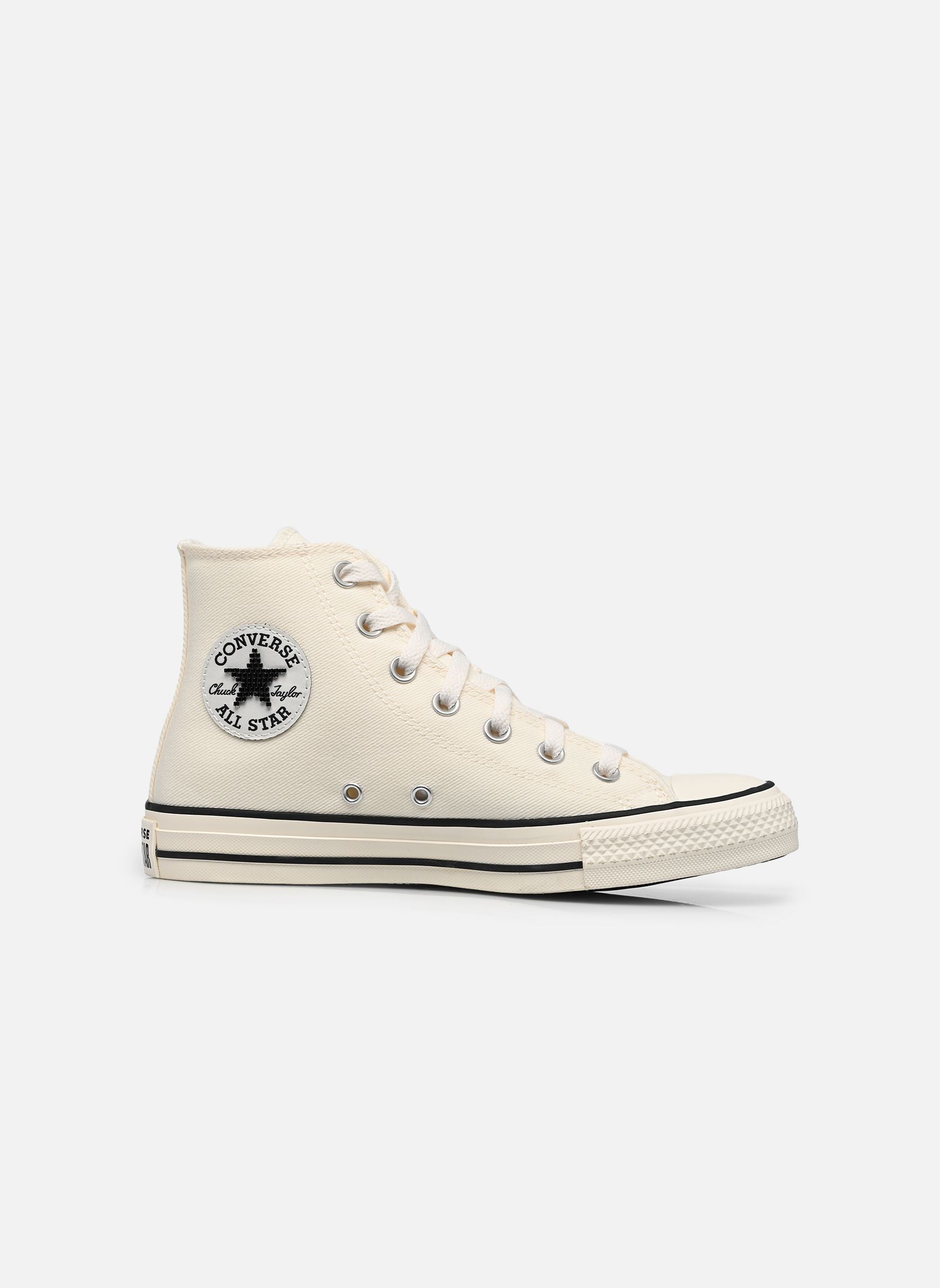 Knöchelhohe Sneaker Chuck Taylor All Star Beads Hi damen weiß Converse Knöchelhohe Sneaker Chuck Taylor All Star Beads Hi damen weiß Egret/Black/Egret