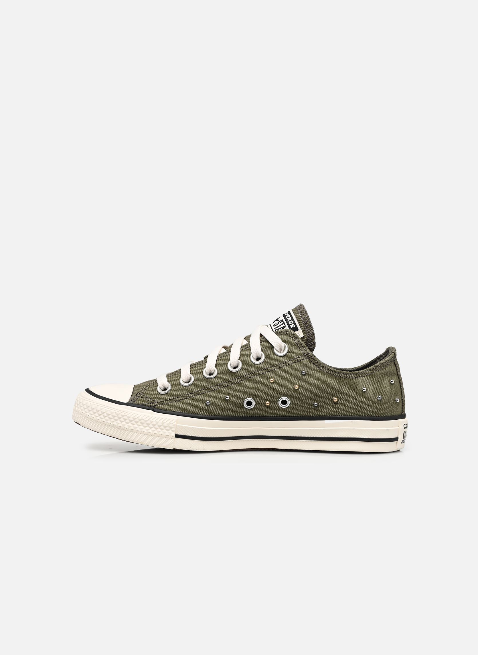 Baskets toile Chuck Taylor All Star Mini Studs Ox femme vert Converse Baskets toile Chuck Taylor All Star Mini Studs Ox femme vert UTILITY/GOLD/EGRET