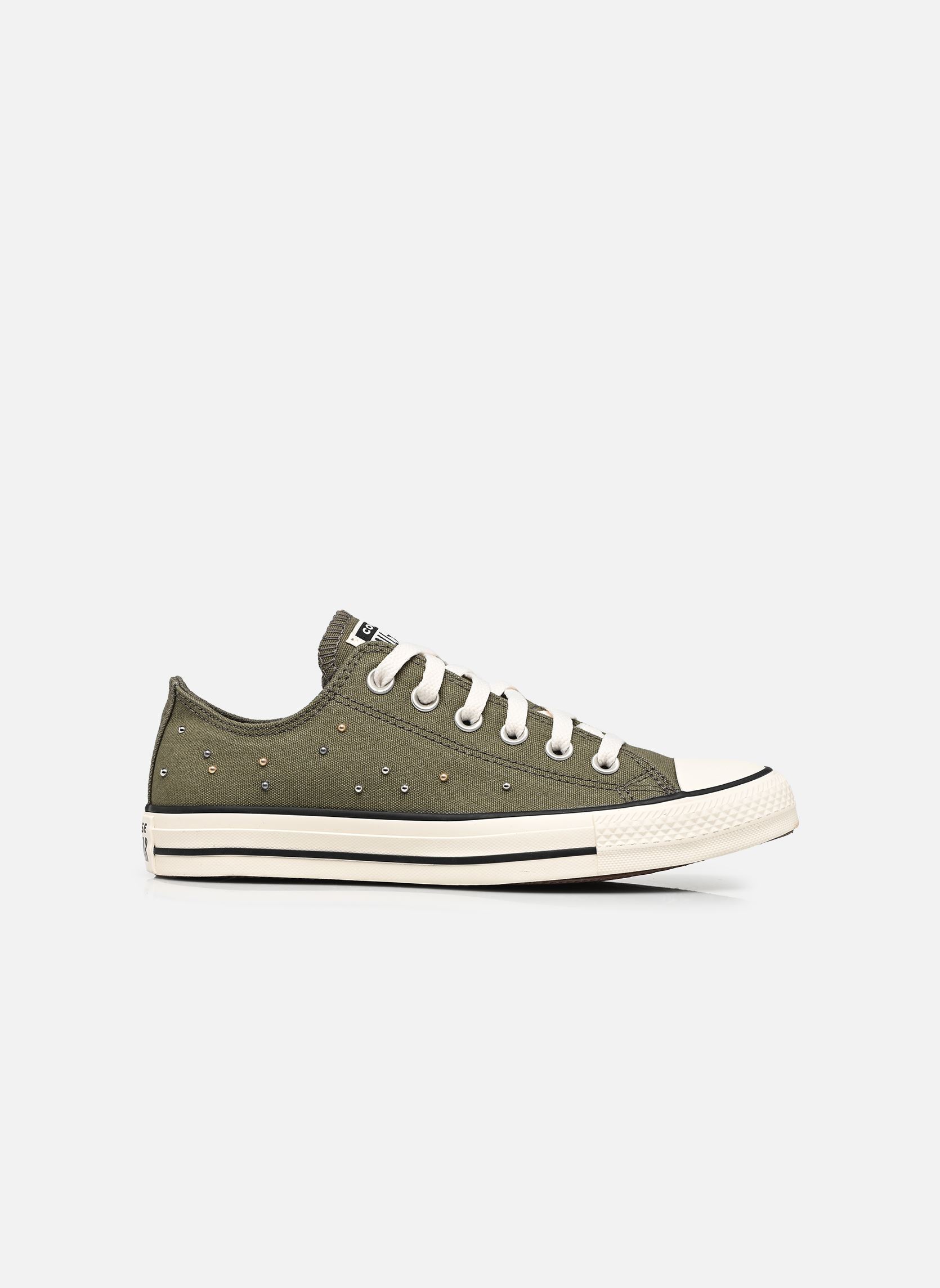 Baskets toile Chuck Taylor All Star Mini Studs Ox femme vert Converse Baskets toile Chuck Taylor All Star Mini Studs Ox femme vert UTILITY/GOLD/EGRET