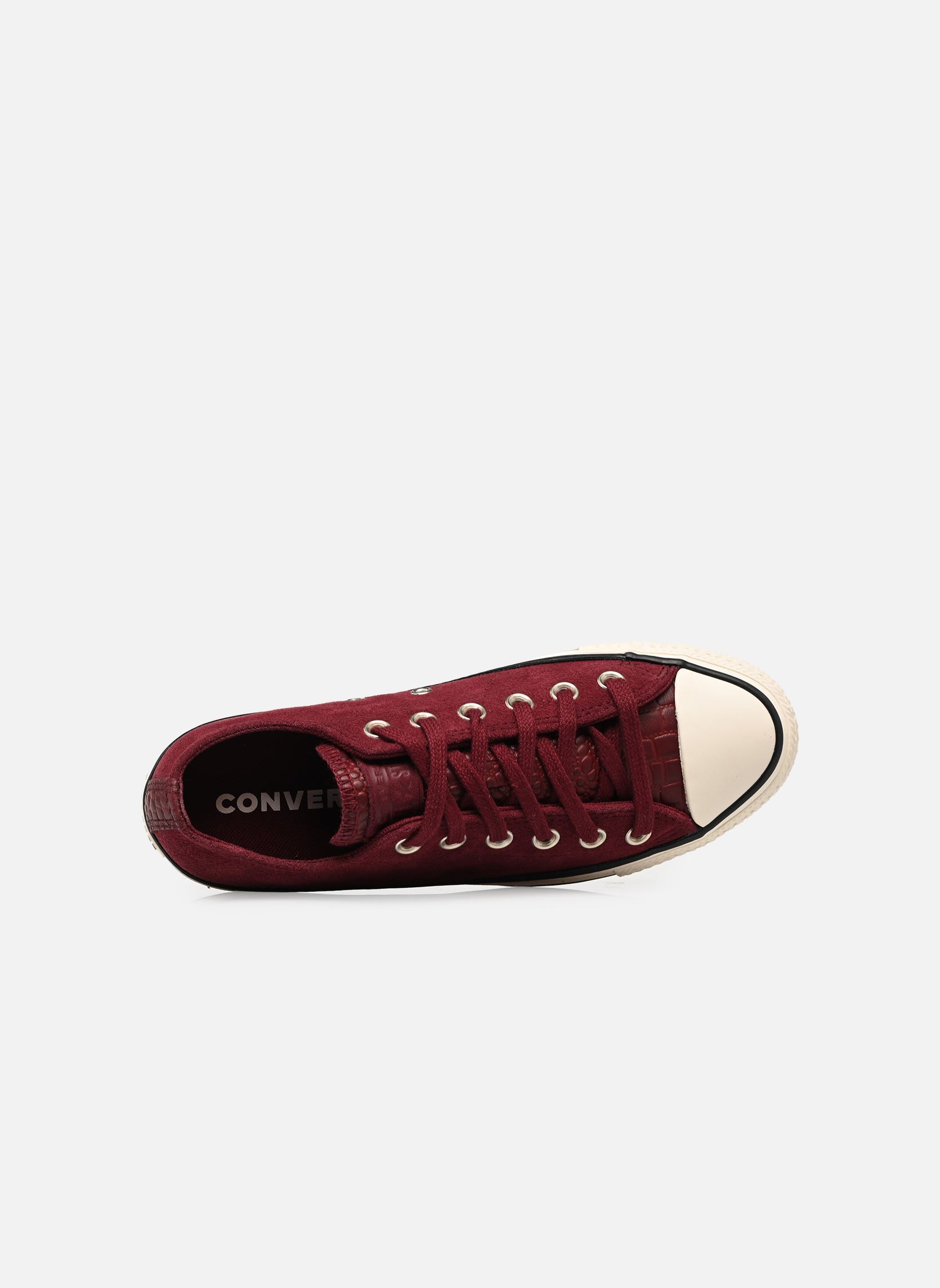 Baskets Chuck Taylor All Star Crocodile Ox femme bordeaux Converse Baskets Chuck Taylor All Star Crocodile Ox femme bordeaux DEEP BORDEAUX/EGRET/BLACK