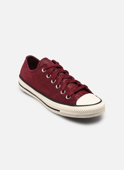 Converse Baskets Chuck Taylor All Star Crocodile Ox femme bordeaux