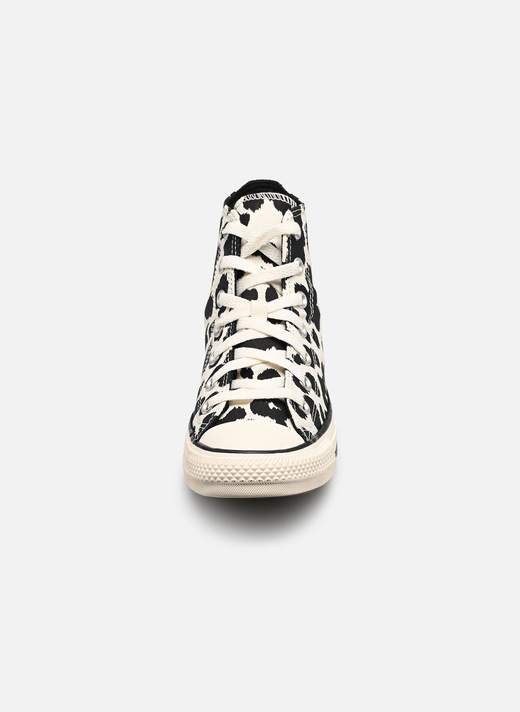 Leinen-Sneaker Chuck Taylor All Star Cow Print Hi damen mehrfarbig Converse Leinen-Sneaker Chuck Taylor All Star Cow Print Hi damen mehrfarbig BLACK/EGRET/BLACK