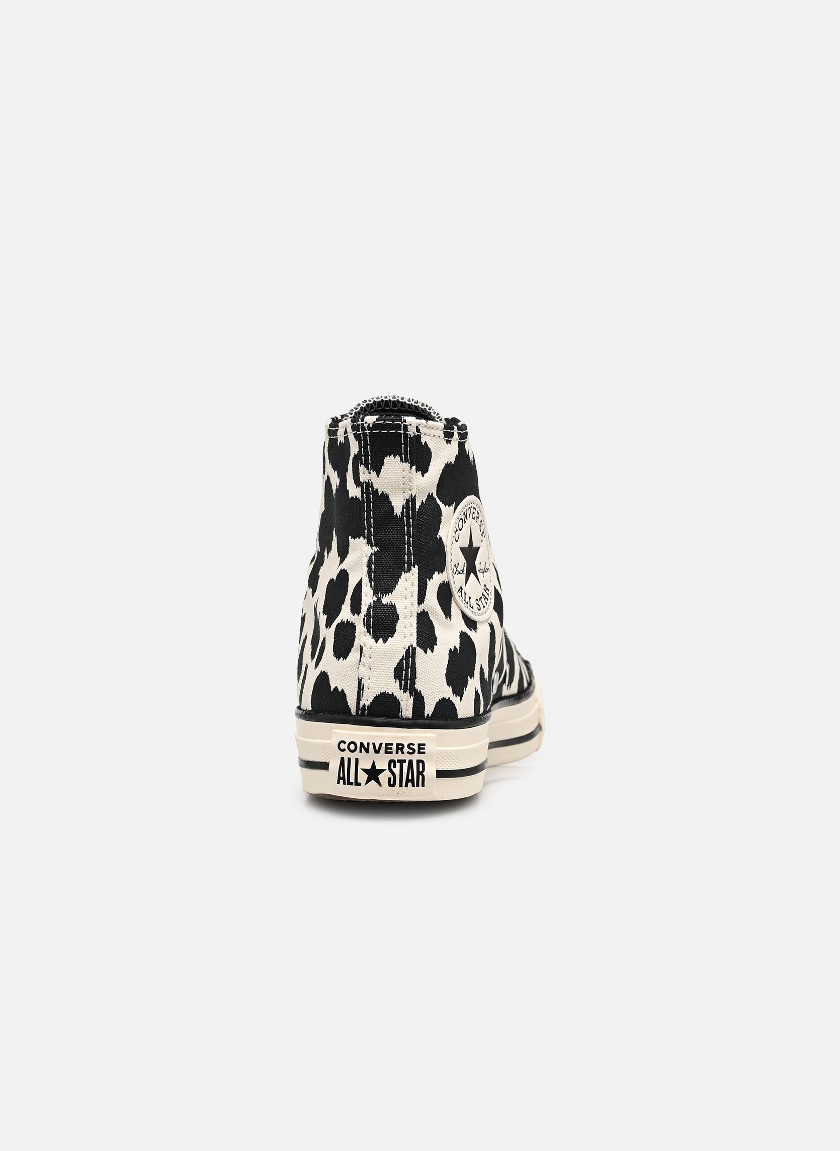 Leinen-Sneaker Chuck Taylor All Star Cow Print Hi damen mehrfarbig Converse Leinen-Sneaker Chuck Taylor All Star Cow Print Hi damen mehrfarbig BLACK/EGRET/BLACK