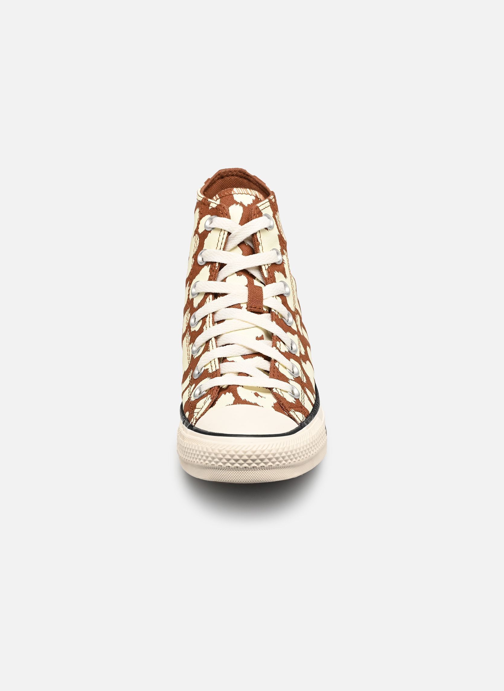 Leinen-Sneaker Chuck Taylor All Star Cow Print Hi damen mehrfarbig Converse Leinen-Sneaker Chuck Taylor All Star Cow Print Hi damen mehrfarbig UNEARTHED/EGRET/UNEARTHED