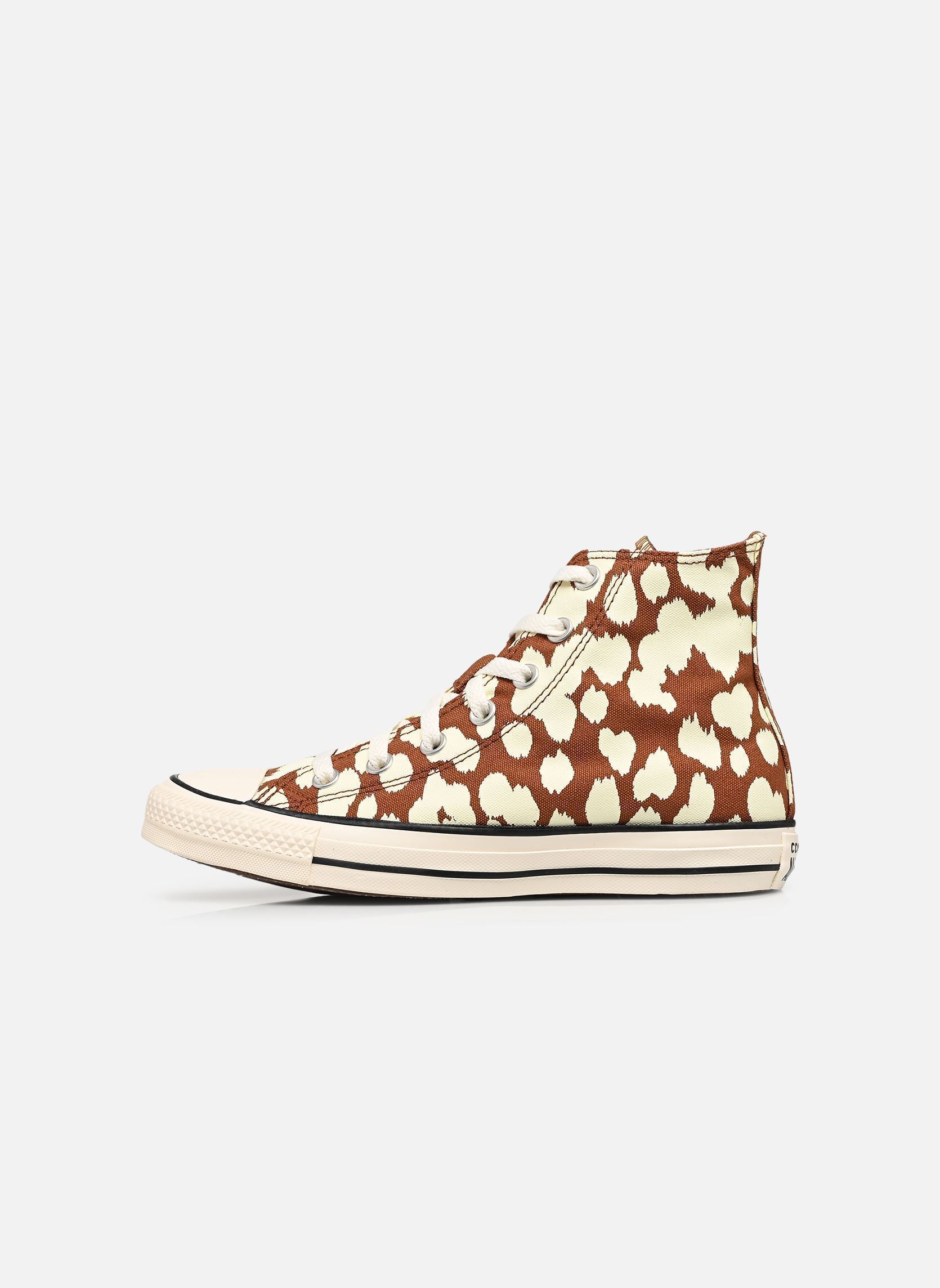 Leinen-Sneaker Chuck Taylor All Star Cow Print Hi damen mehrfarbig Converse Leinen-Sneaker Chuck Taylor All Star Cow Print Hi damen mehrfarbig UNEARTHED/EGRET/UNEARTHED
